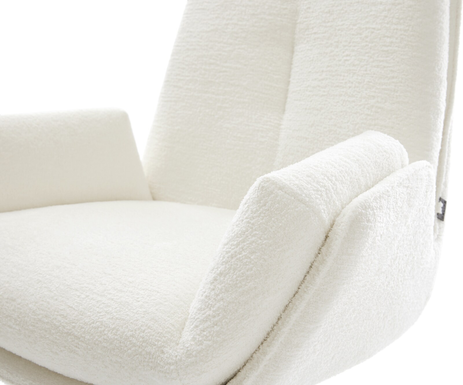 Cantilever Clea-Flex bouclé doux beige pied cantilever plat noir 4