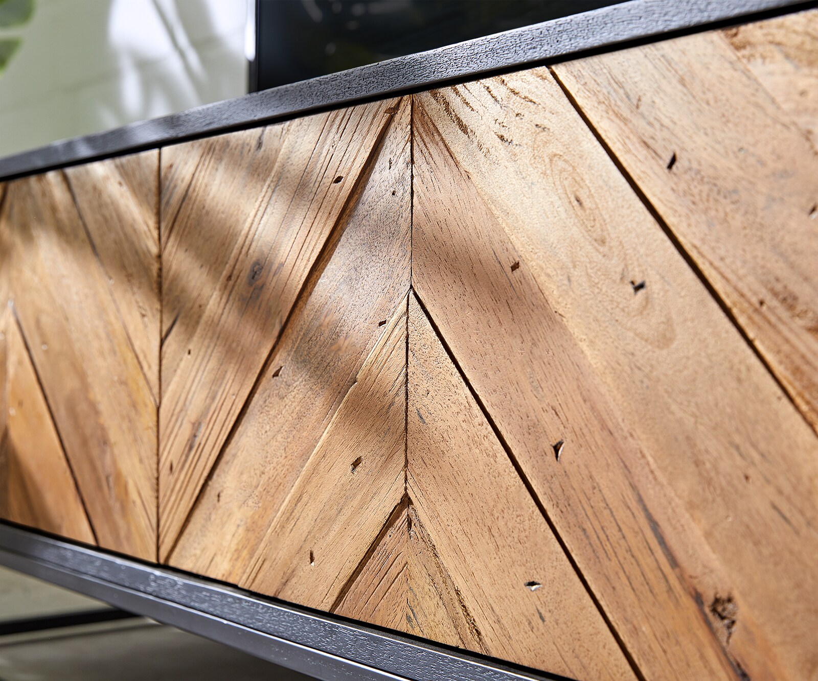 Meuble-TV Famke 145 cm manguier teck 3 portes 5