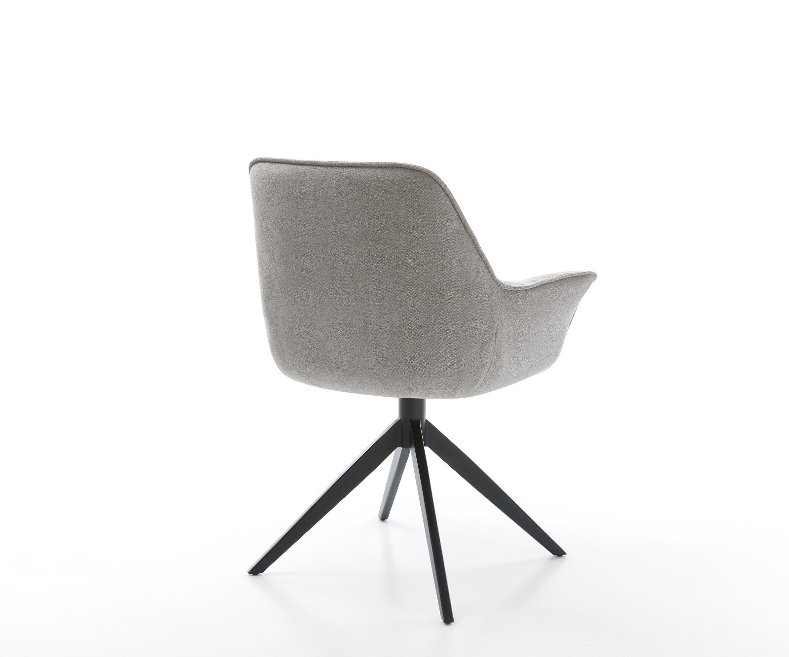 Chaise-pivotante Kaira-Flex tissu structuré doux gris pied croisé large noir pivotement sur 360° fonction bascule 5