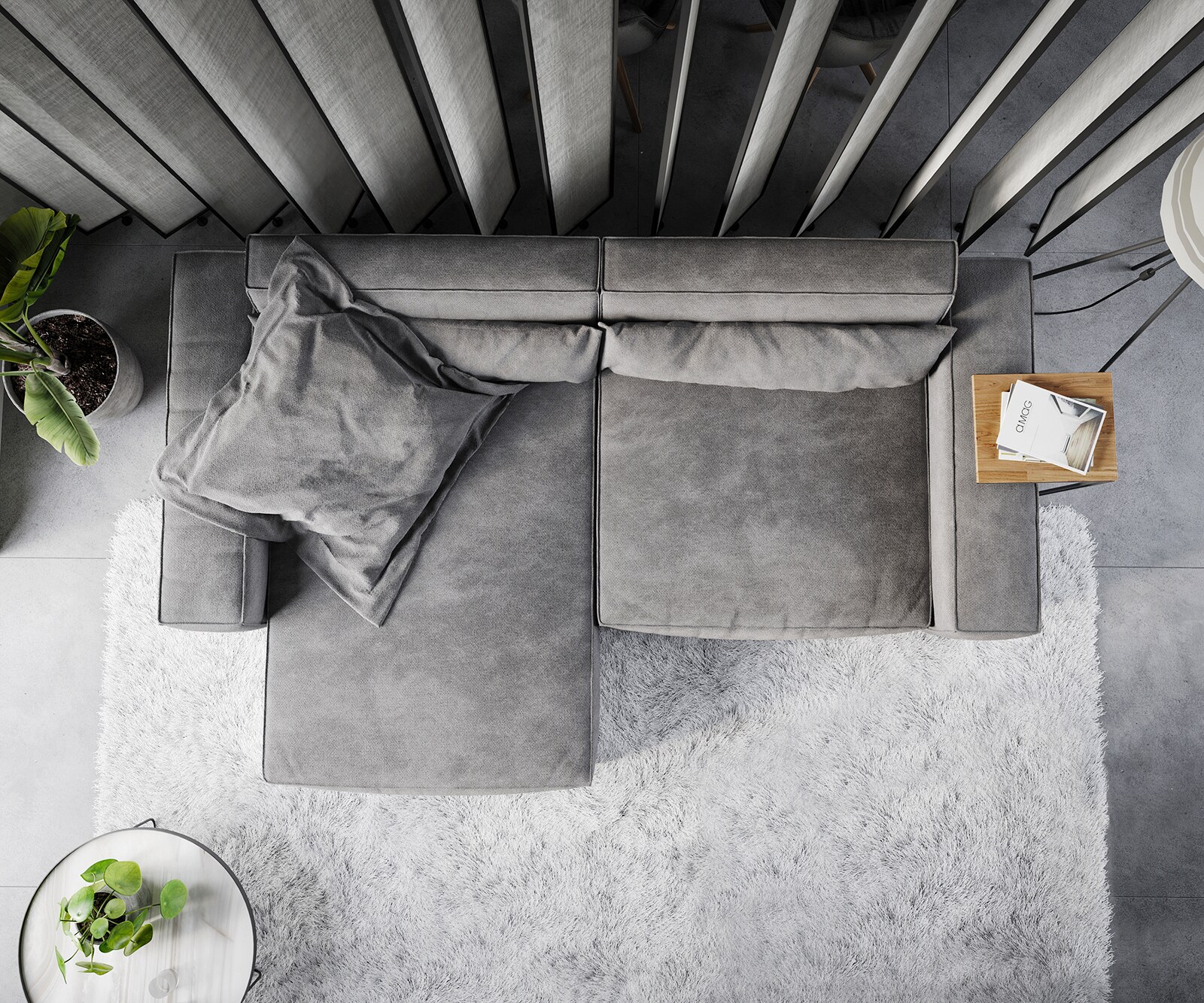 Canapé d'angle Sirpio XL 270x170 cm Microfibre Taupe Recamiere variable 5