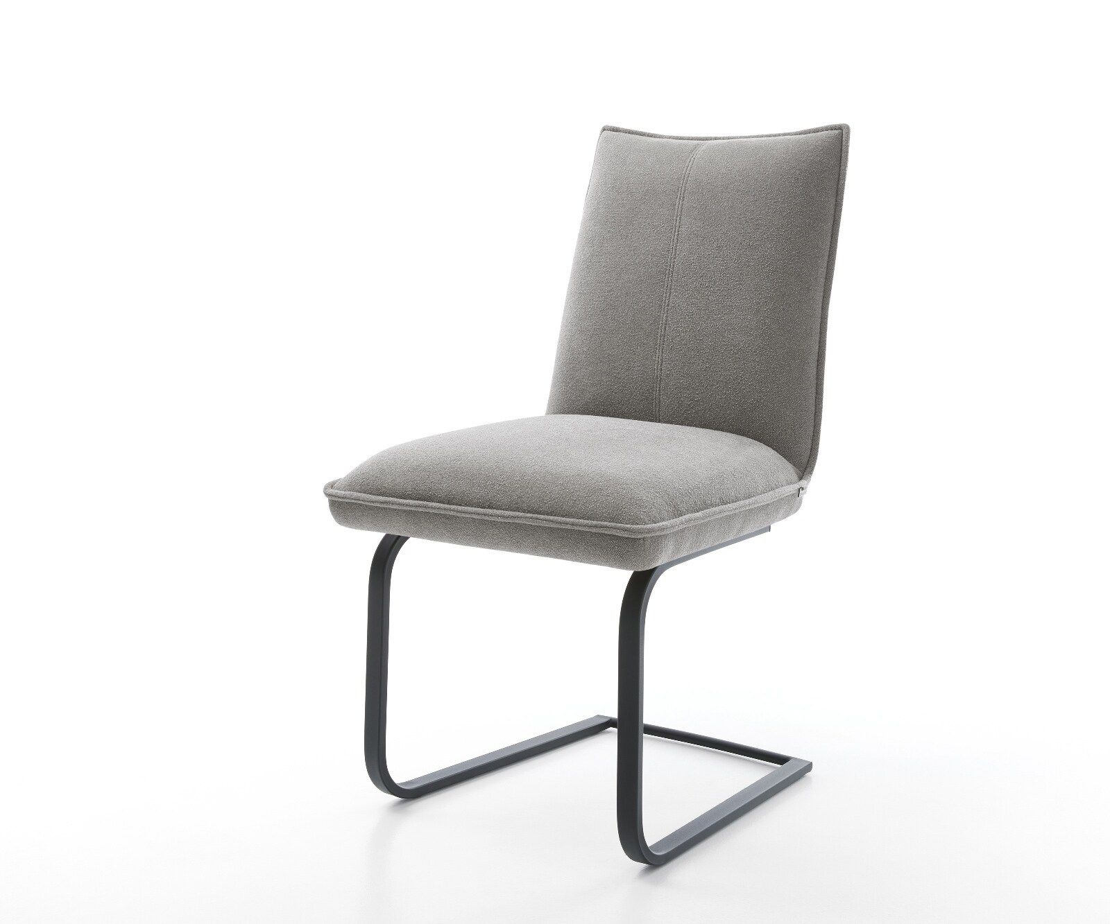 Cantilever Lelio-Flex tissu structuré doux gris pied cantilever plat noir resorts ensachés 1