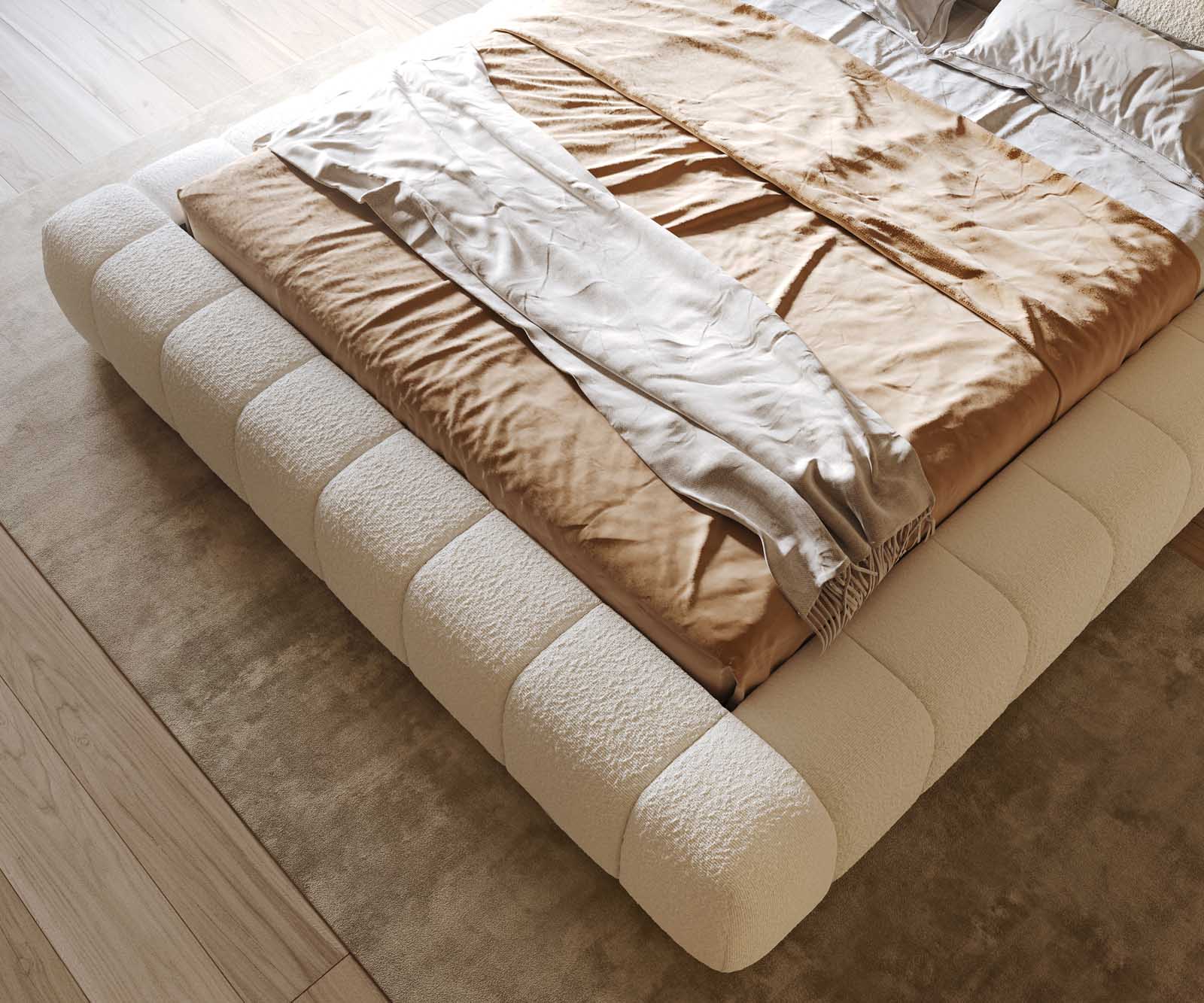 Sommier-rembourré Cutio 180x200 cm Bouclé Crème-Blanc 5