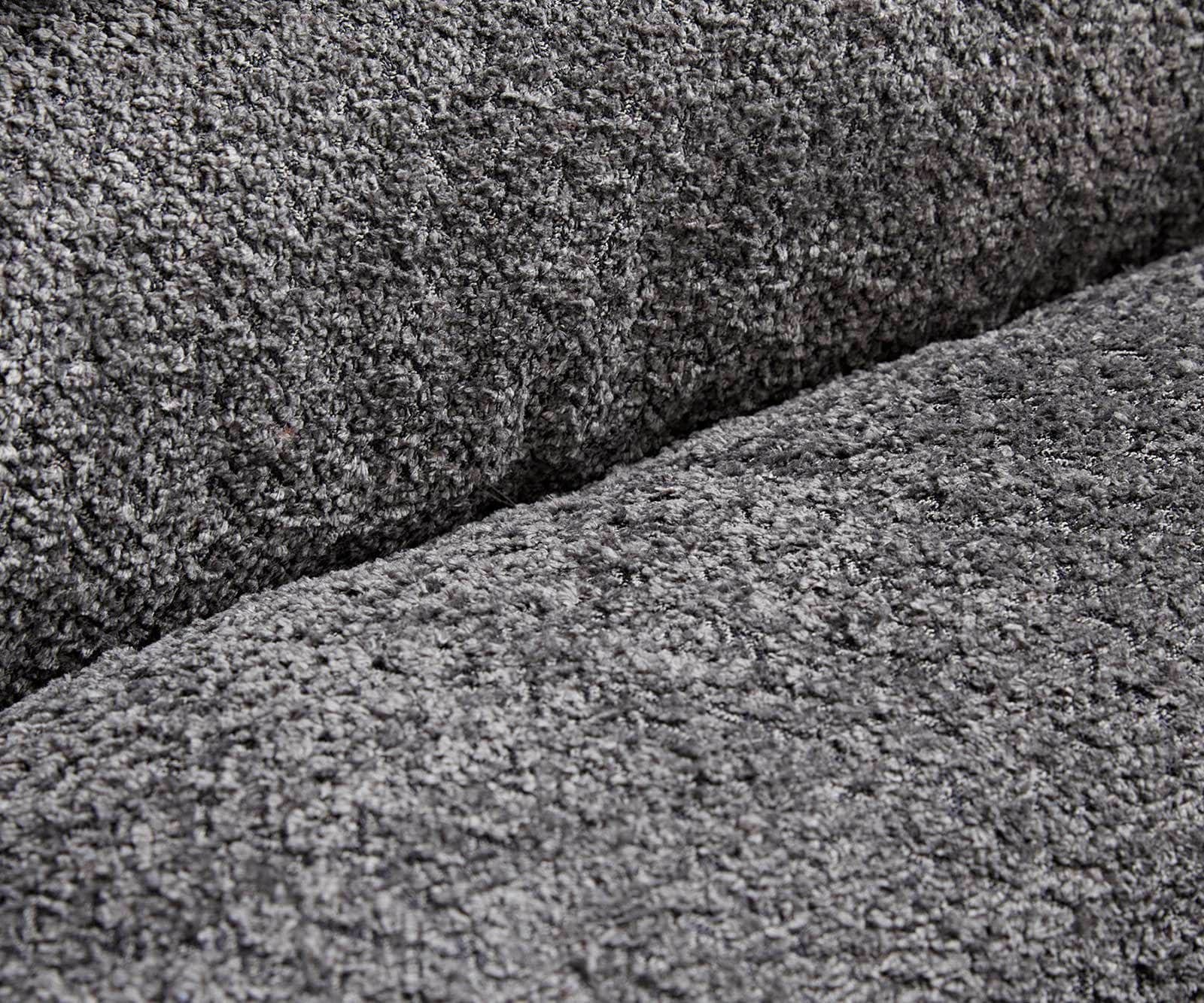 Chaise-de-salle-à-manger Abelia-Flex avec accoudoirs bouclé gris pied croisé angulaire noir 2 Chaise-de-salle-à-manger Abelia-Flex avec accoudoirs bouclé gris pied croisé angulaire noir 2