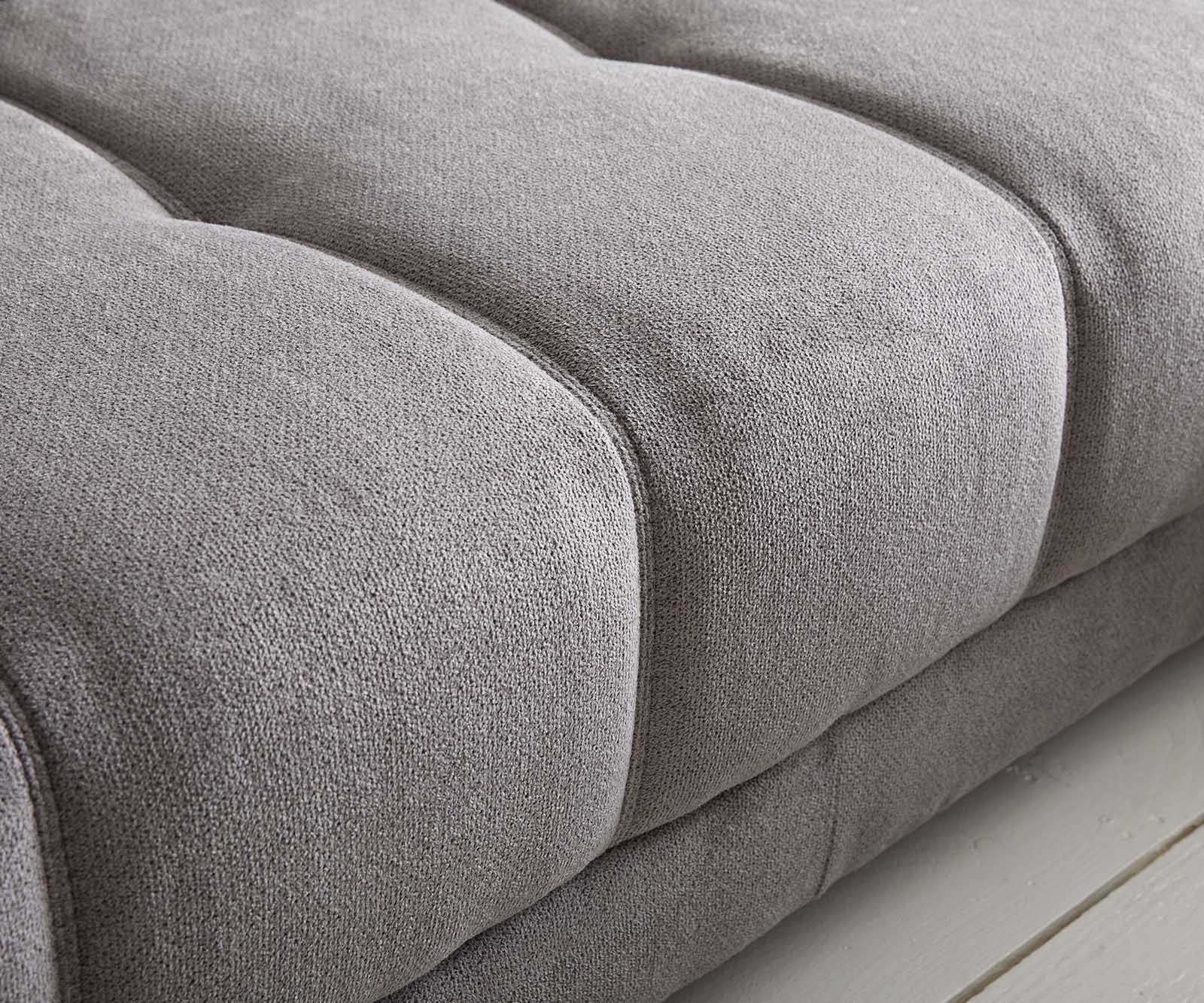 Canapé-panoramique Josea 300x220 cm microfibre gris pierre Recamière à gauche 2