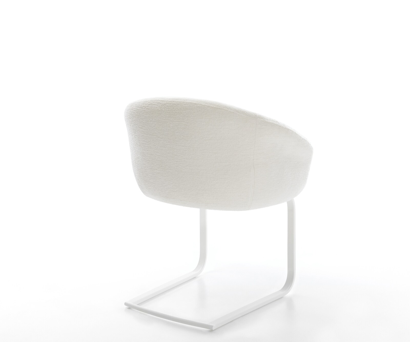 Cantilever Vinka-Flex avec accoudoirs bouclé doux beige pied cantilever plat blanc resorts ensachés 5