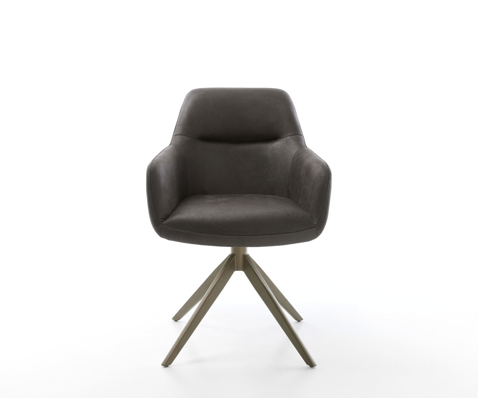 Chaise-pivotante Pejo-Flex microvelours anthracite vintage pied croisé large aspect titane pivotement sur 360° fonction bascule ressorts ensachés 2