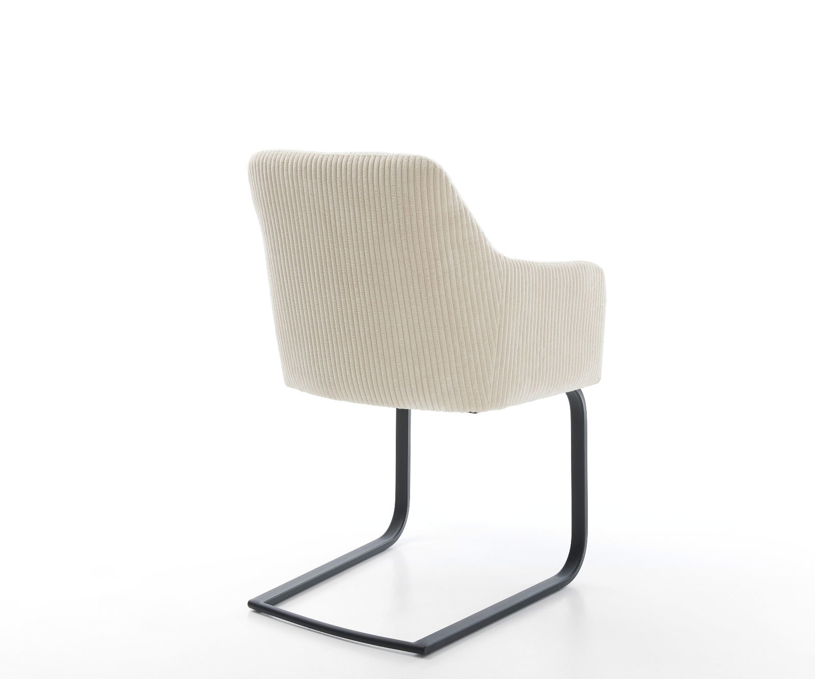 Cantilever Greg-Flex côtelé beige vintage pied cantilever plat noir ressorts ensachés 5