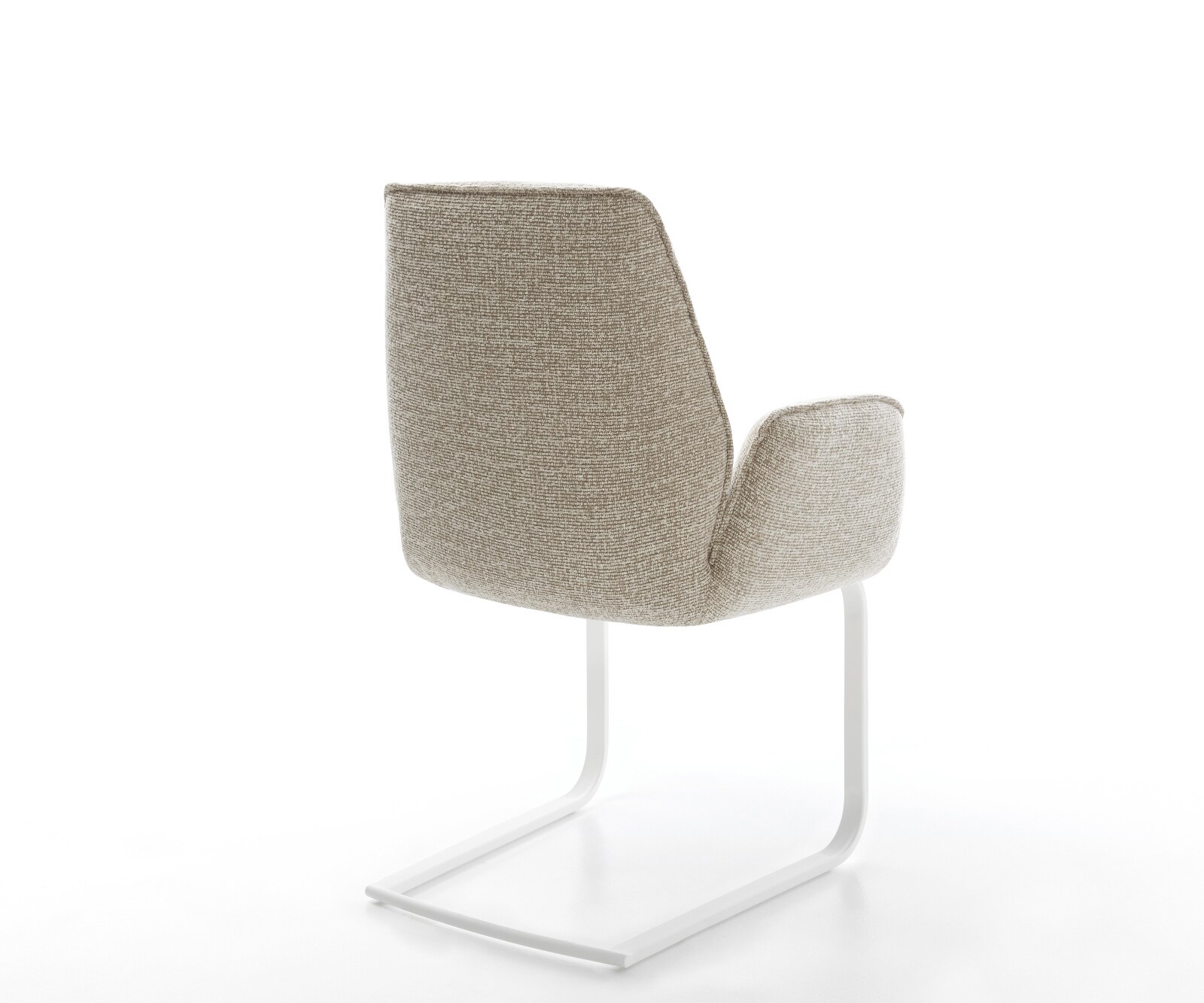 Cantilever Zoa-Flex tissu tissé doux beige pied cantilever plat blanc resorts ensachés 4