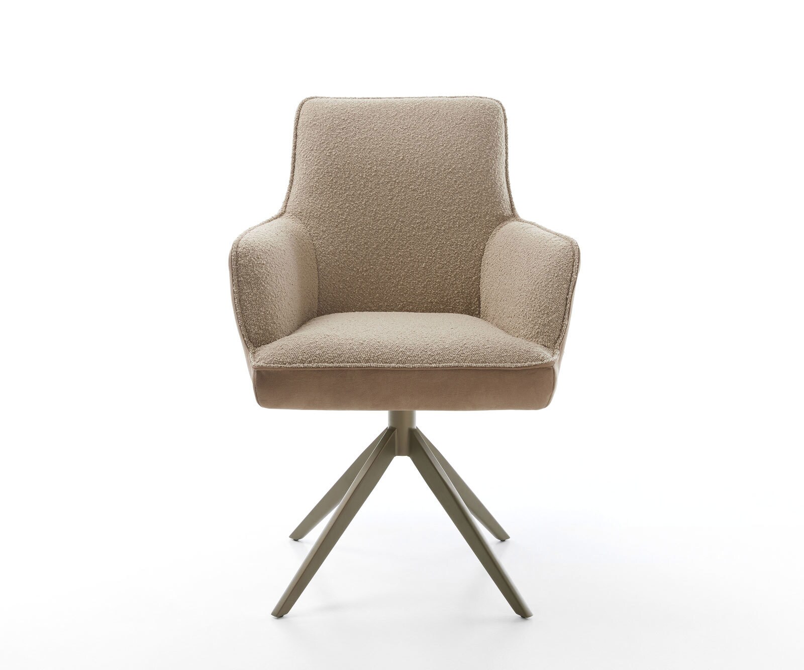 Chaise-pivotante Heira-Flex tissu mixte boue pied croisé large aspect titane pivotement sur 360° fonction bascule ressorts ensachés 1