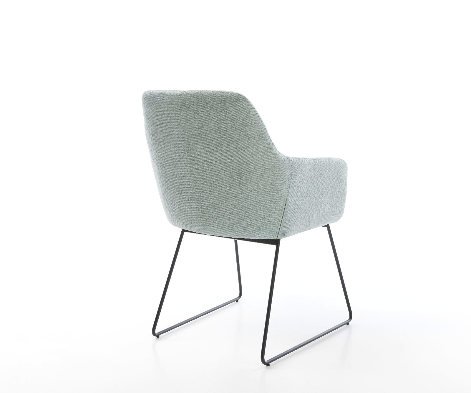 Chaise-de-salle-à-manger Pejo-Flex rayures Vert menthe pied trapèze noir 4