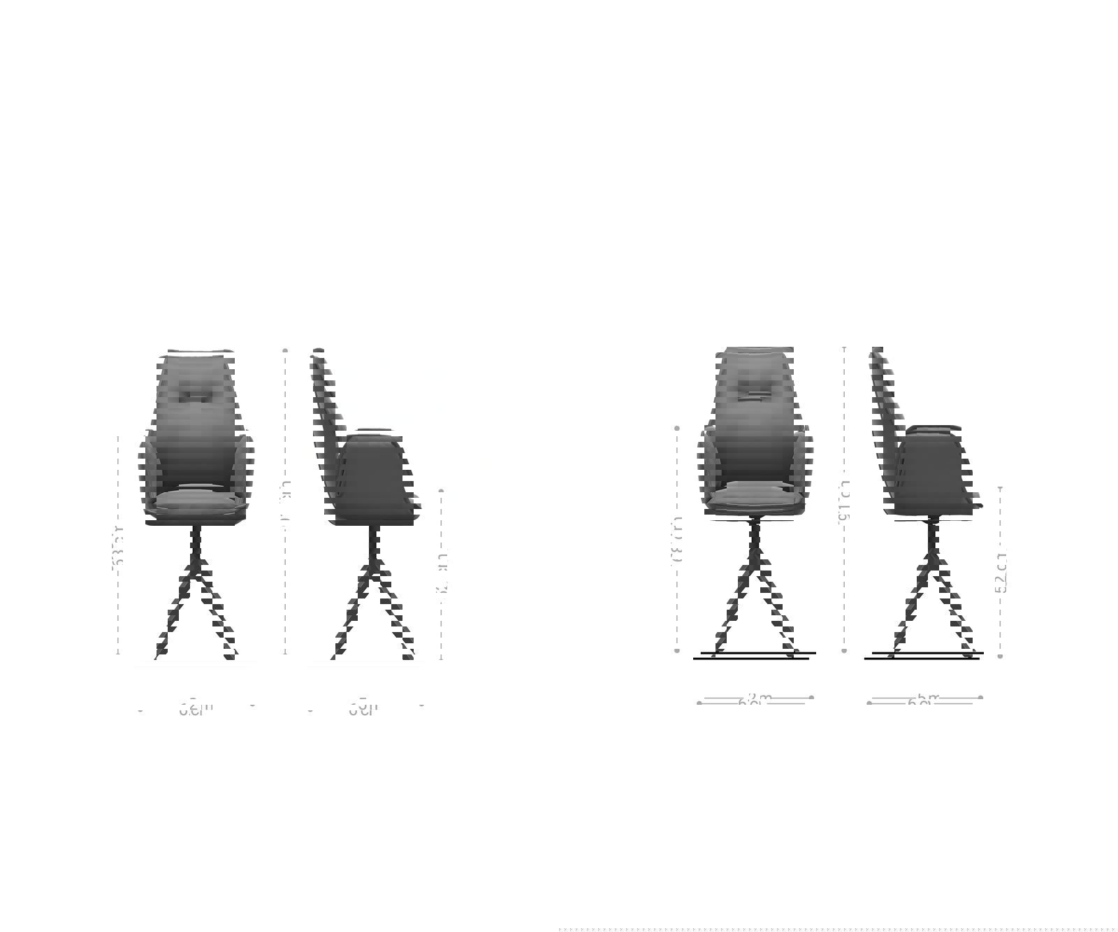 Chaise-pivotante Zoa-Flex tissu mixte couleur boue pied croisé large aspect titane pivotement sur 360° ressorts ensachés 5 Chaise-pivotante Zoa-Flex tissu mixte couleur boue pied croisé large aspect titane pivotement sur 360° ressorts ensachés 5