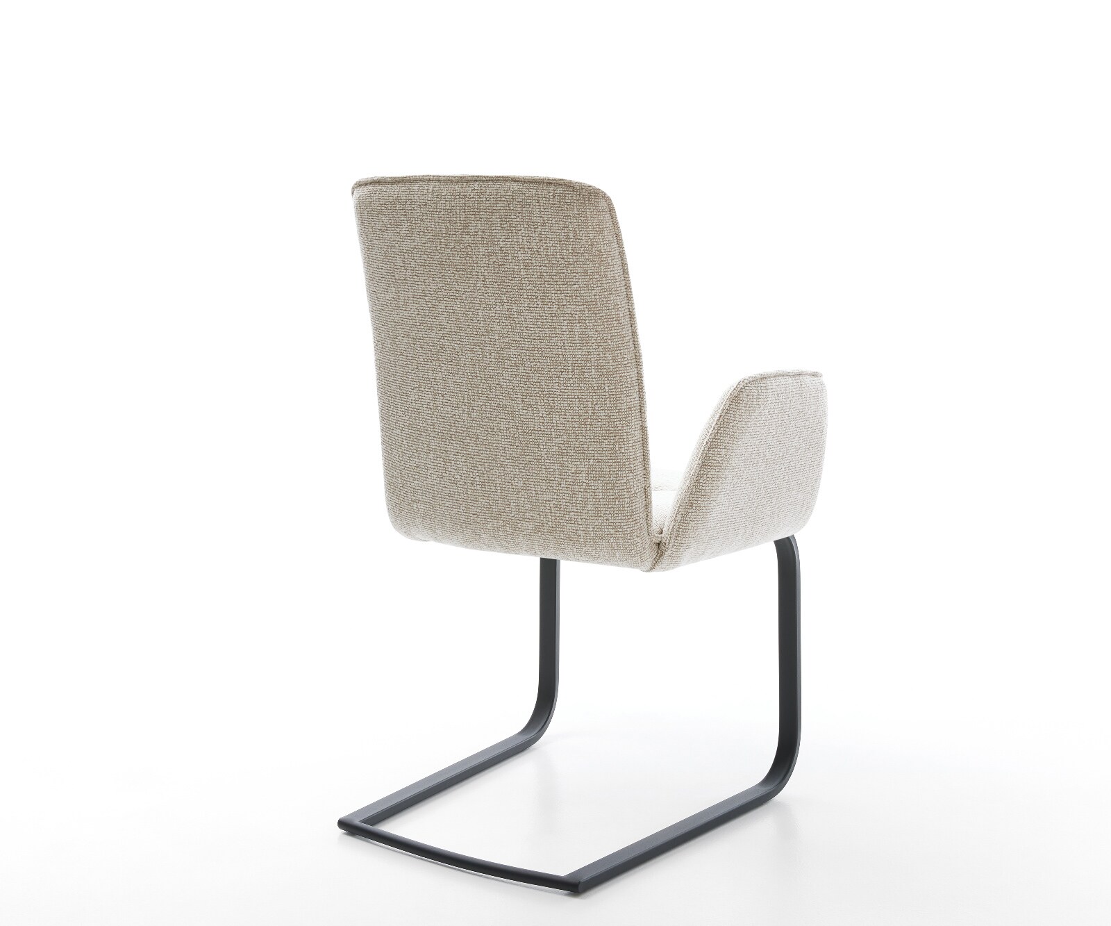 Cantilever Vinja-Flex tissu tissé doux beige pied cantilever plat noir 5