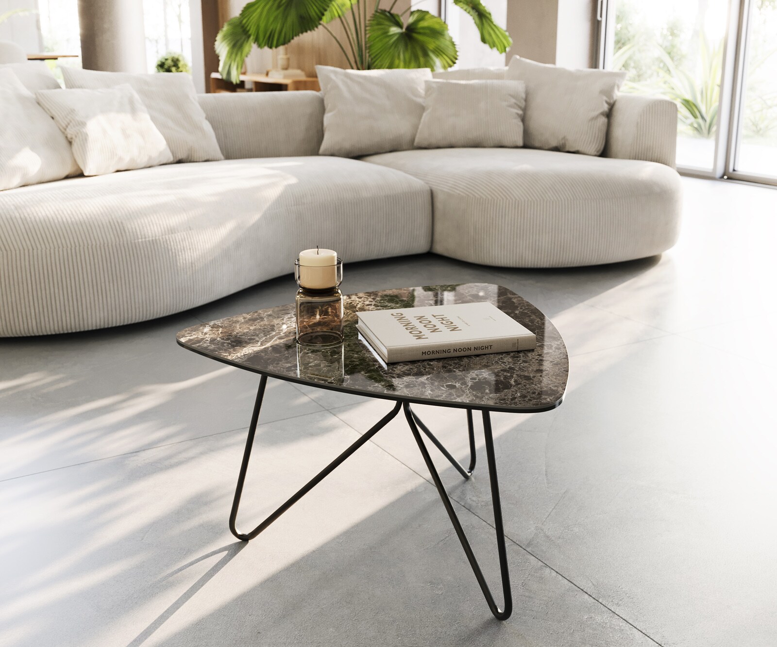 Table basse Ekrem céramique Hairpin piètement 4