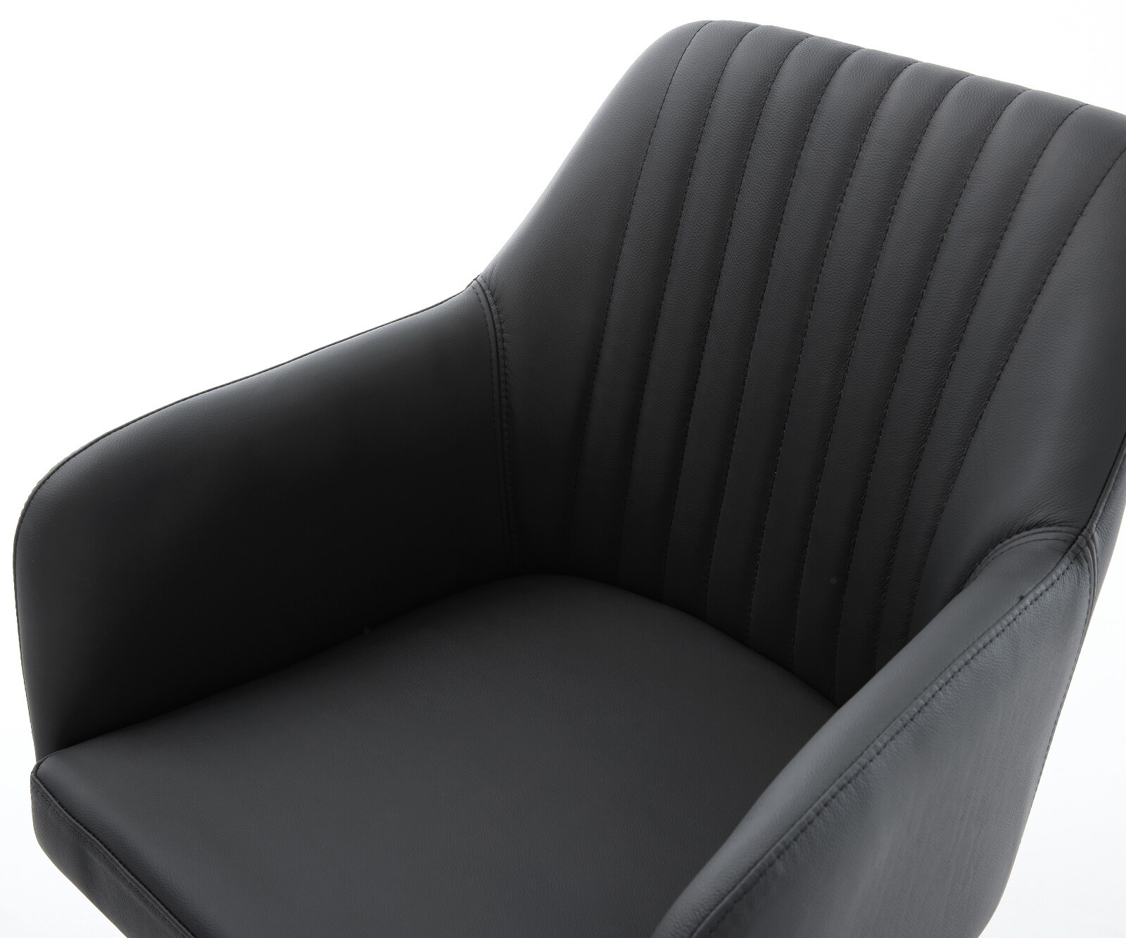 Cantilever Greg-Flex cuir de vache noir pied cantilever plat grafiete ressorts ensachés 4