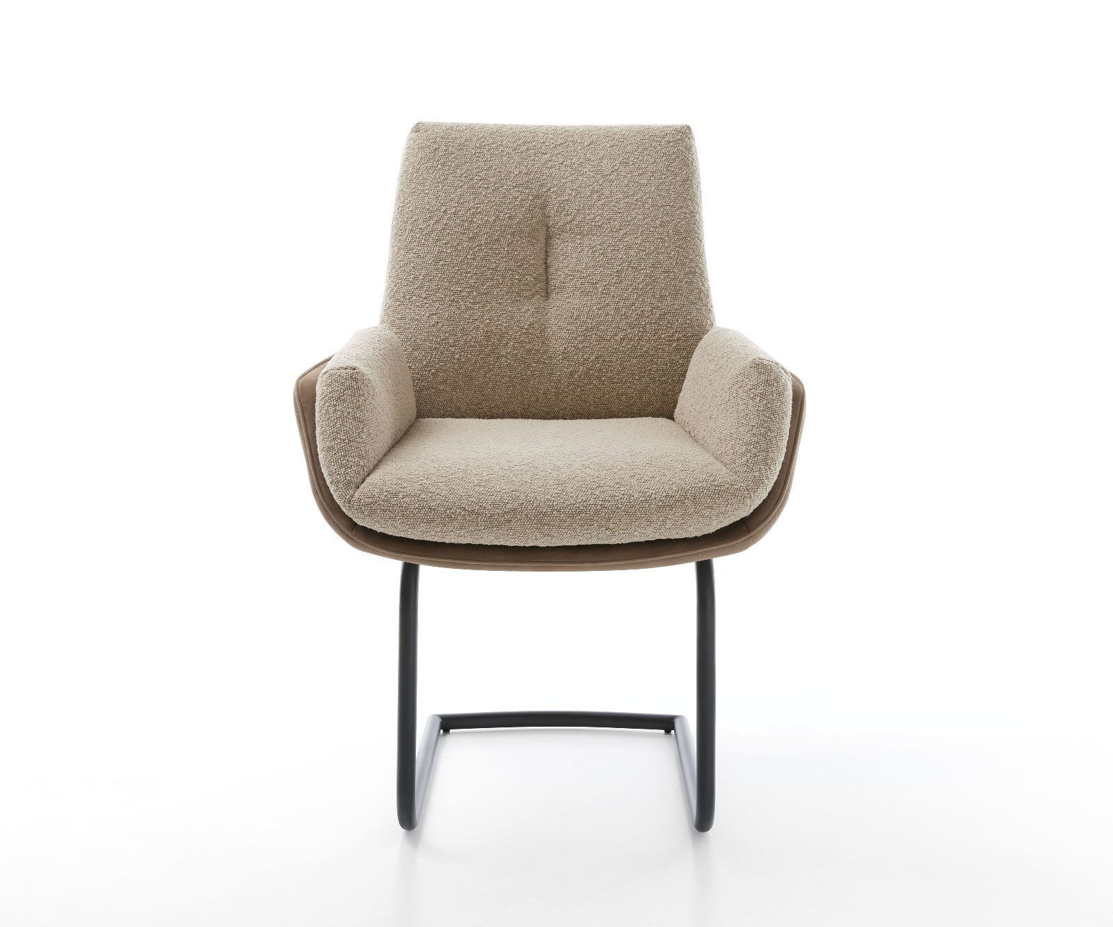 Cantilever Clea-Flex tissu mixte couleur boue pied cantilever rond noir 1 Cantilever Clea-Flex tissu mixte couleur boue pied cantilever rond noir 1