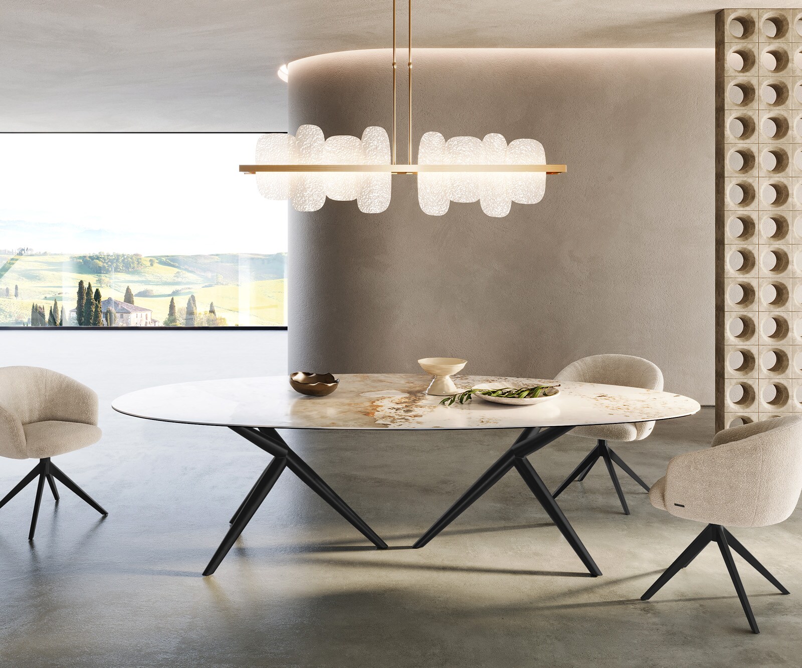 Piètement de table Estelar rond métal noir (set de 2 pièces) 1
