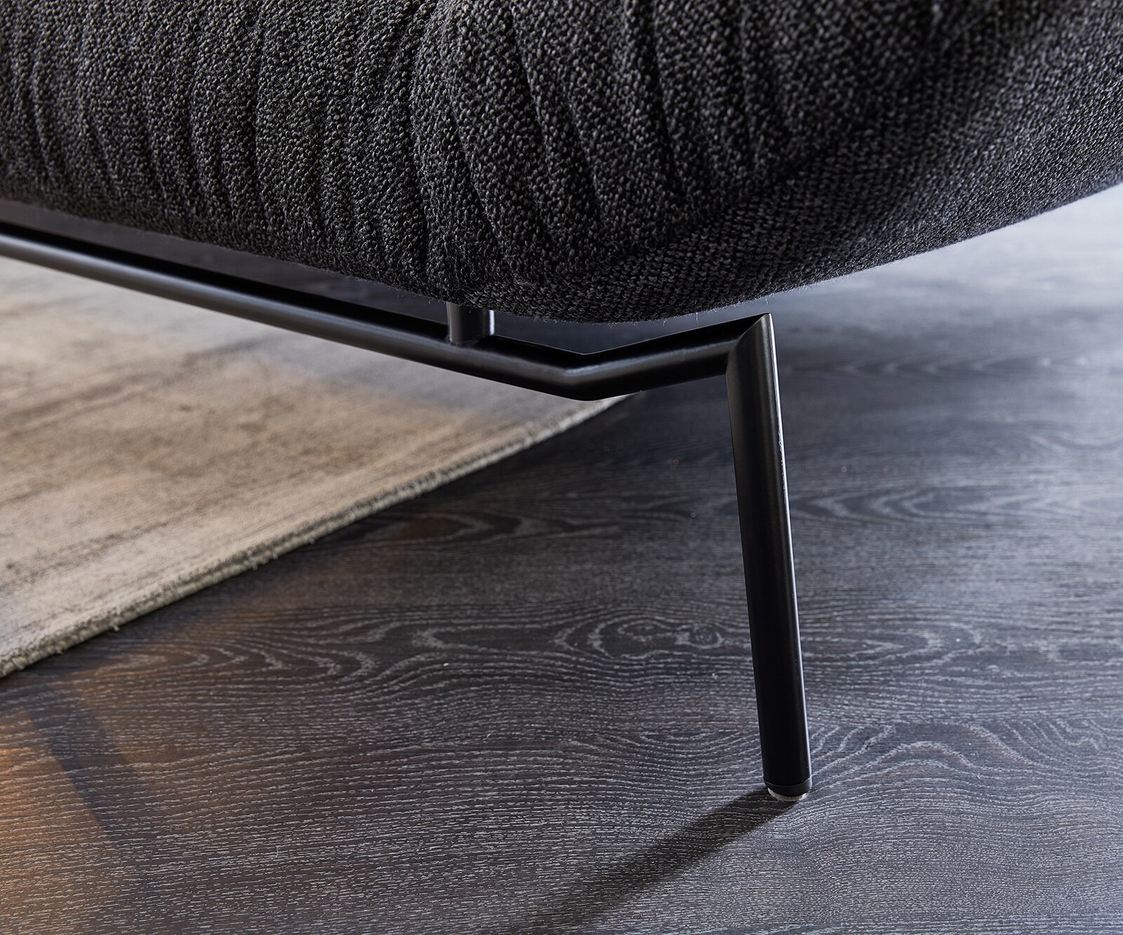 Canapé-d'angle Shape High 305x160 chaise longue noire à droite de la marque ES 5