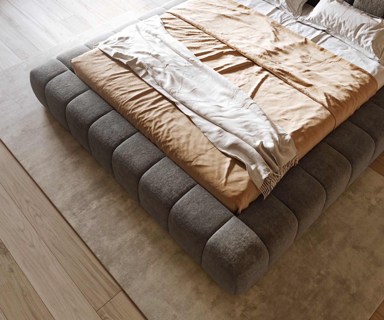 Sommier-rembourré Cutio 180x200 cm Bouclé Soft Boue 5
