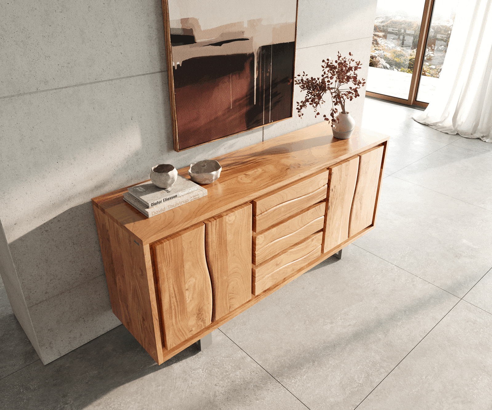 Buffet Live-Edge 172 cm acacia nature 3 tiroirs 4 portes 3 Buffet Live-Edge 172 cm acacia nature 3 tiroirs 4 portes 3