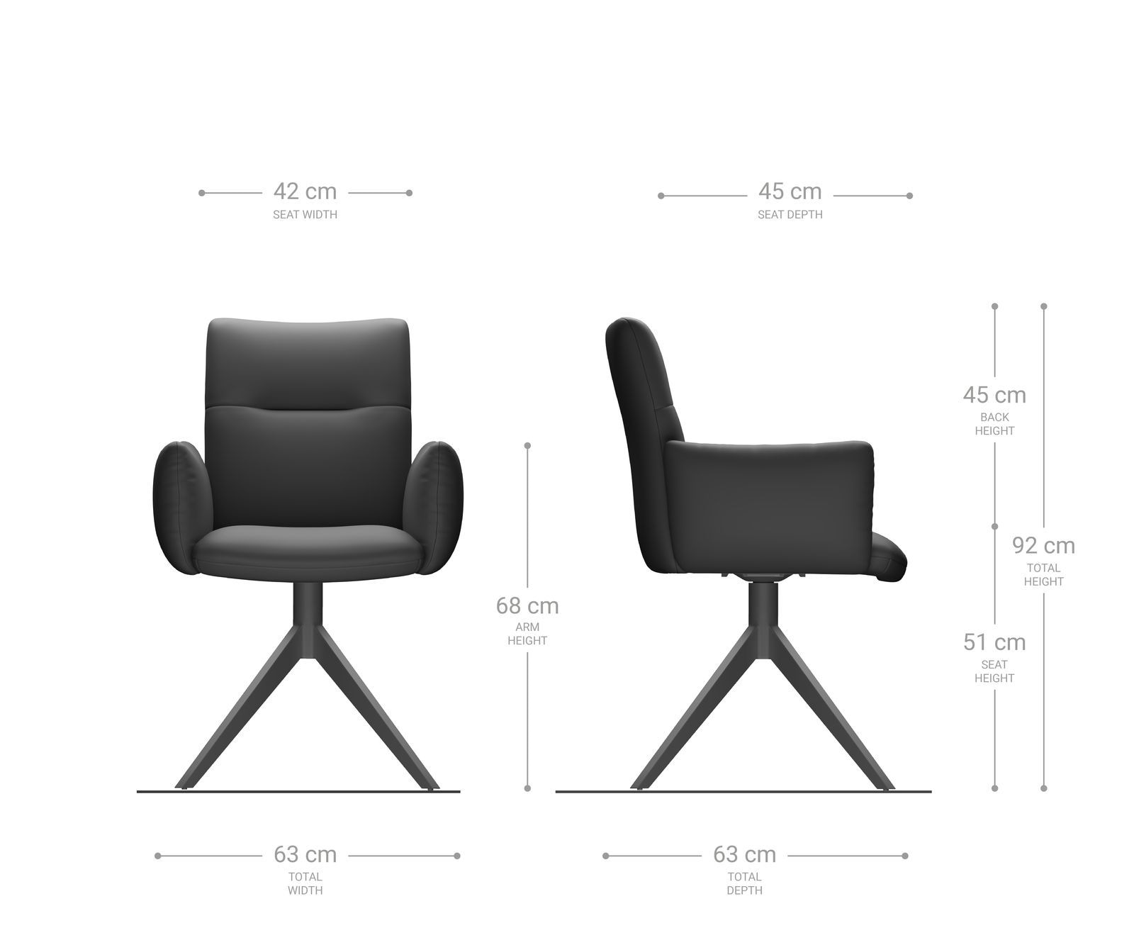 Chaise-pivotante Jova-Flex avec accoudoirs côtelé gris argenté pied croisé large noir pivotement sur 360° ressorts ensachés 6 Chaise-pivotante Jova-Flex avec accoudoirs côtelé gris argenté pied croisé large noir pivotement sur 360° ressorts ensachés 6