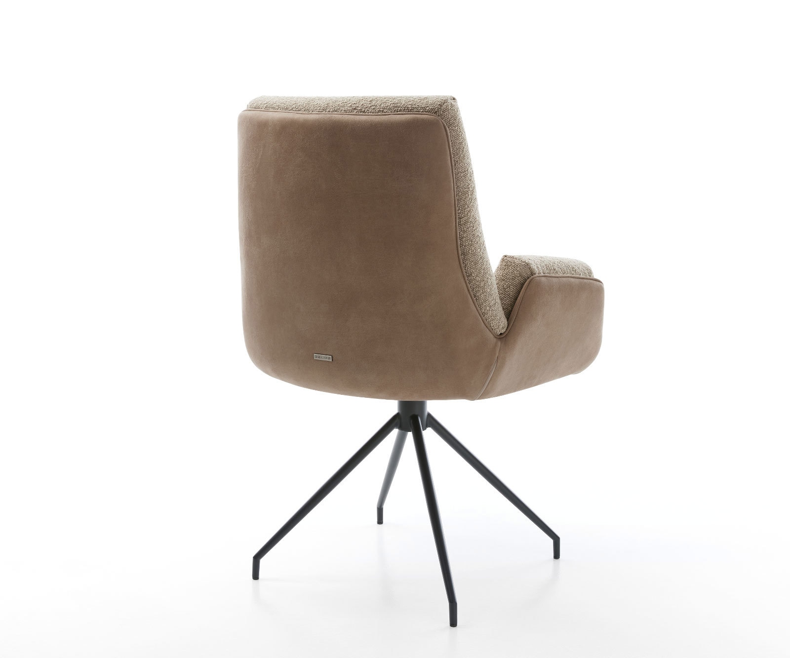 Chaise-pivotante Clea-Flex tissu mixte couleur boue pied croisé conique noir pivotement sur 180° 3 Chaise-pivotante Clea-Flex tissu mixte couleur boue pied croisé conique noir pivotement sur 180° 3