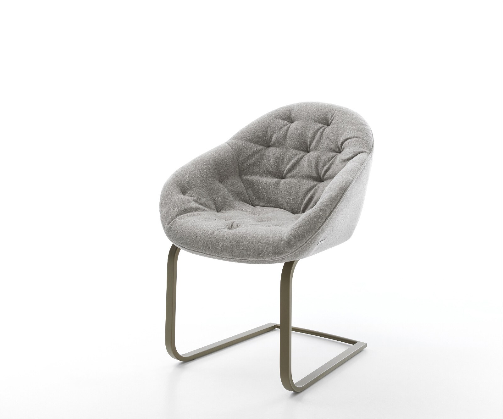Cantilever Gaio-Flex tissu structuré doux gris pied cantilever plat aspect titane
