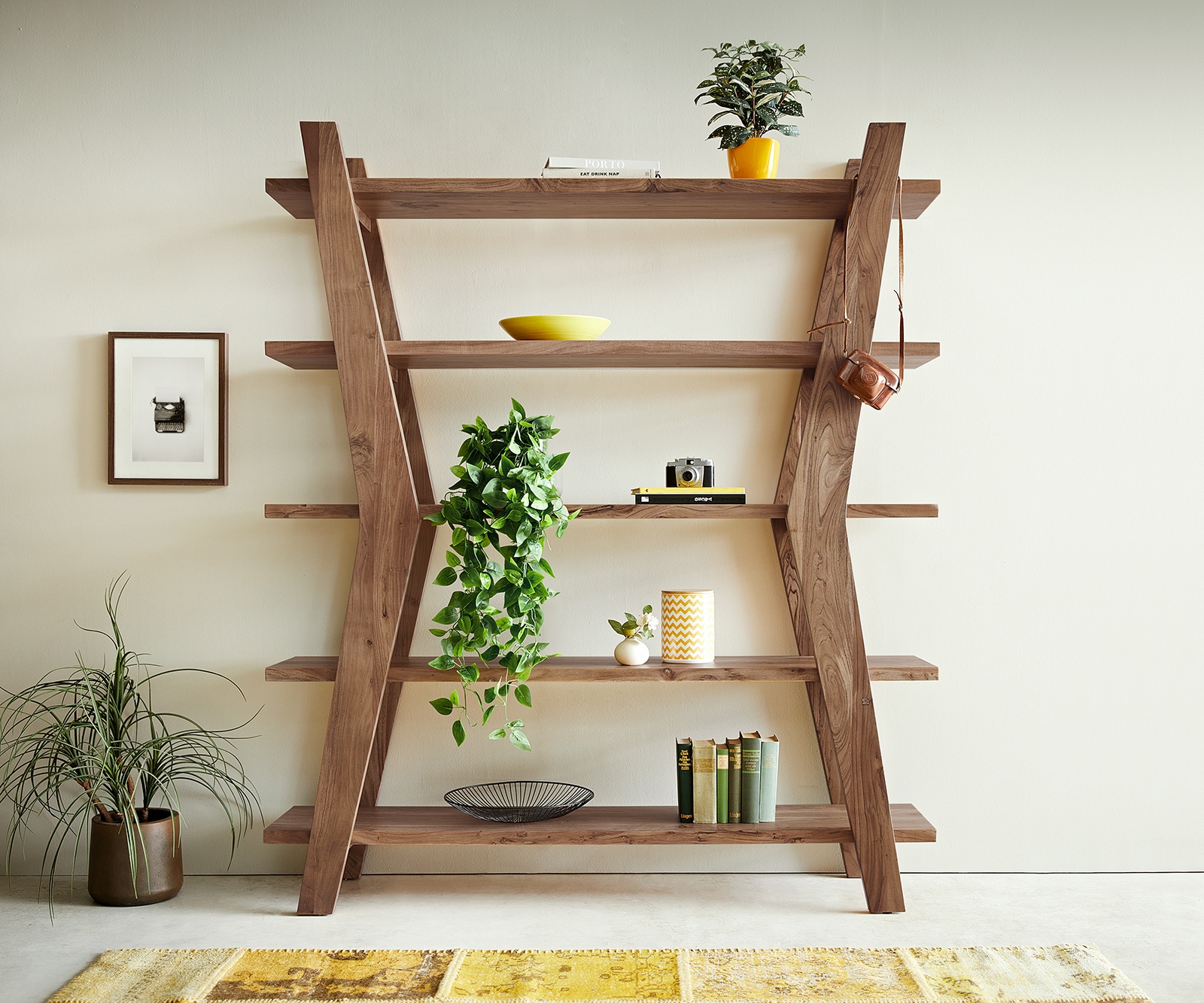 Étagère Xanthios 170x40 cm acacia brun 1 Étagère Xanthios 170x40 cm acacia brun 1