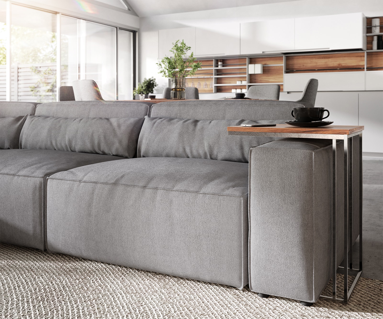 Canapé d'angle Sirpio XL 370x170 cm Microfibre Gris 4 Canapé d'angle Sirpio XL 370x170 cm Microfibre Gris 4