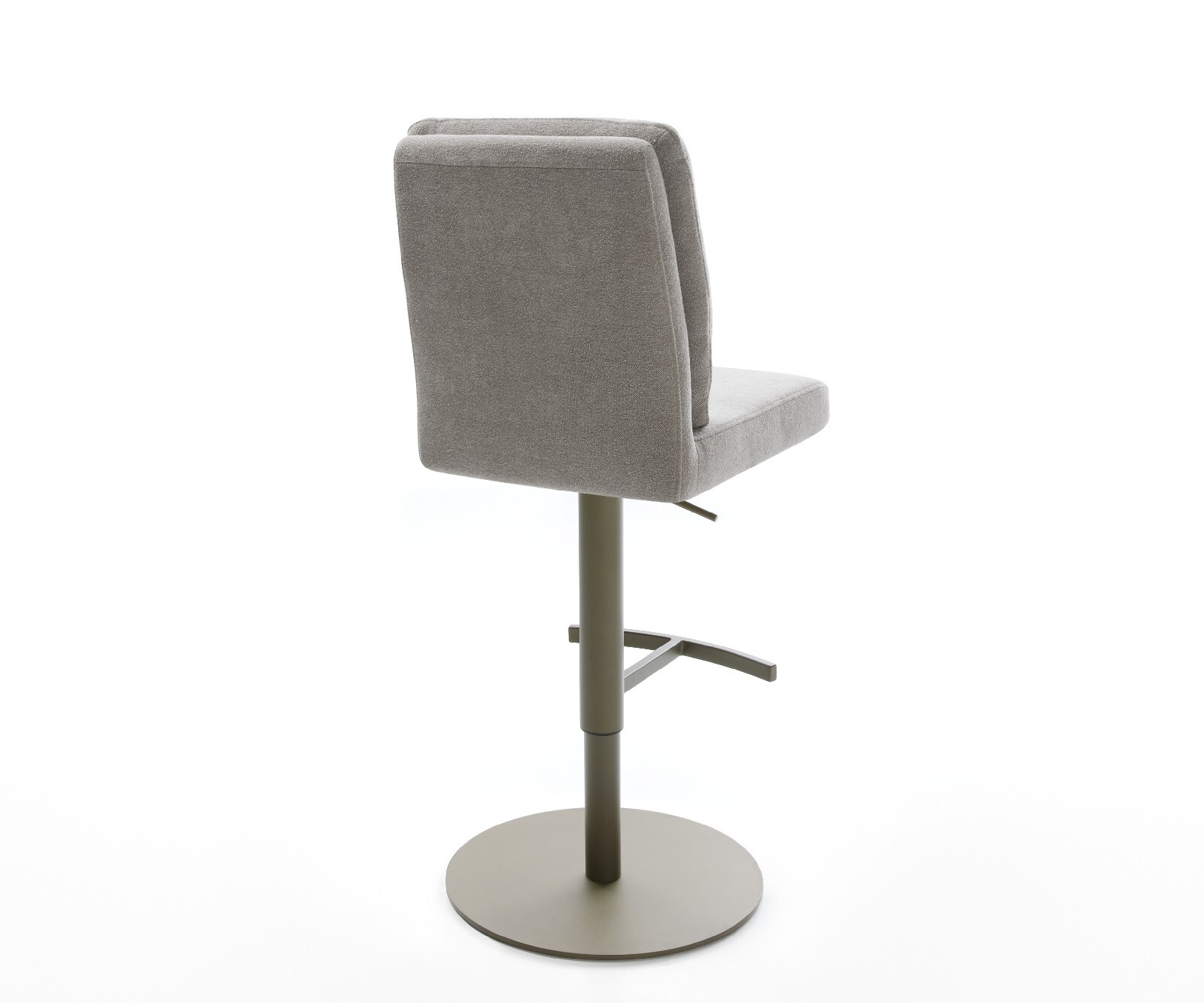 Chaise-de-bar Pela-Flex Tissu structuré doux Gris Pied pivotant réglable en hauteur couleur titane Couleur titane 4