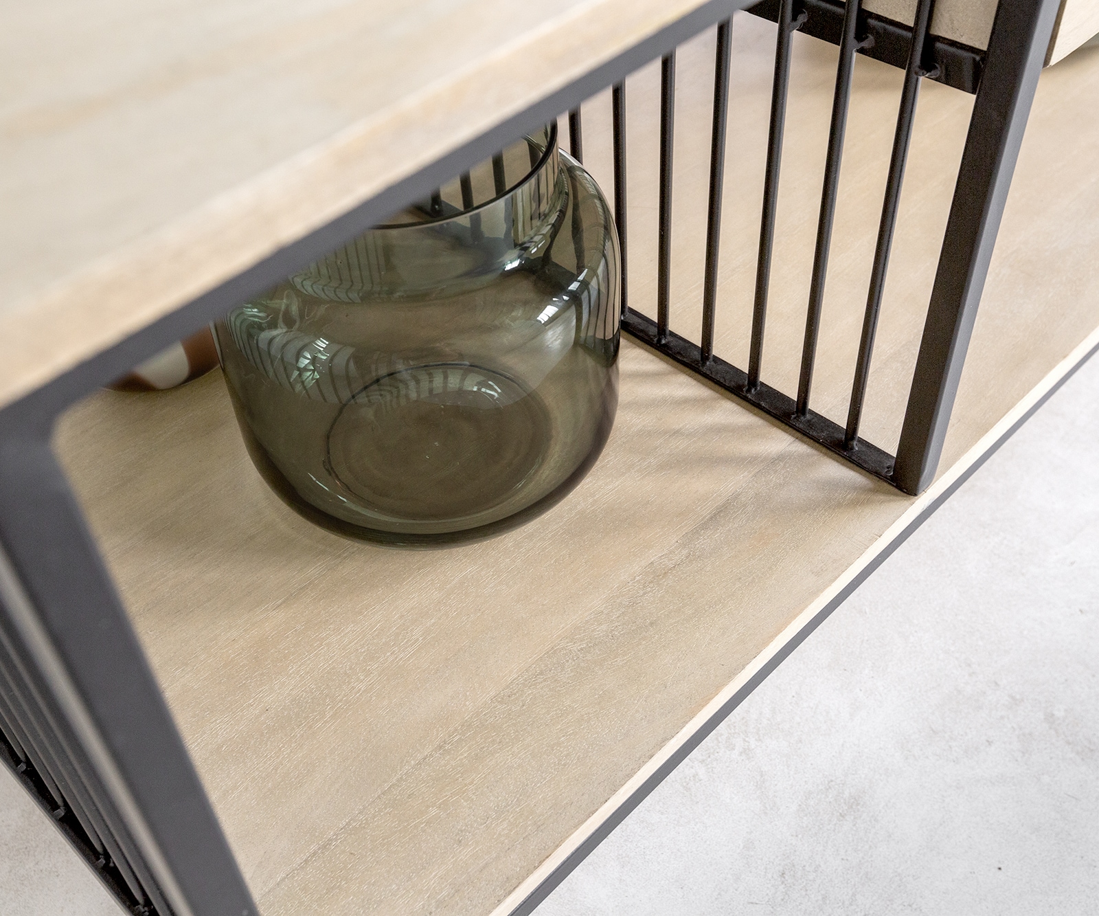 Table-basse Libina 120x60 cm Manguier White Wash Métal noir 2 tiroirs 6 Table-basse Libina 120x60 cm Manguier White Wash Métal noir 2 tiroirs 6