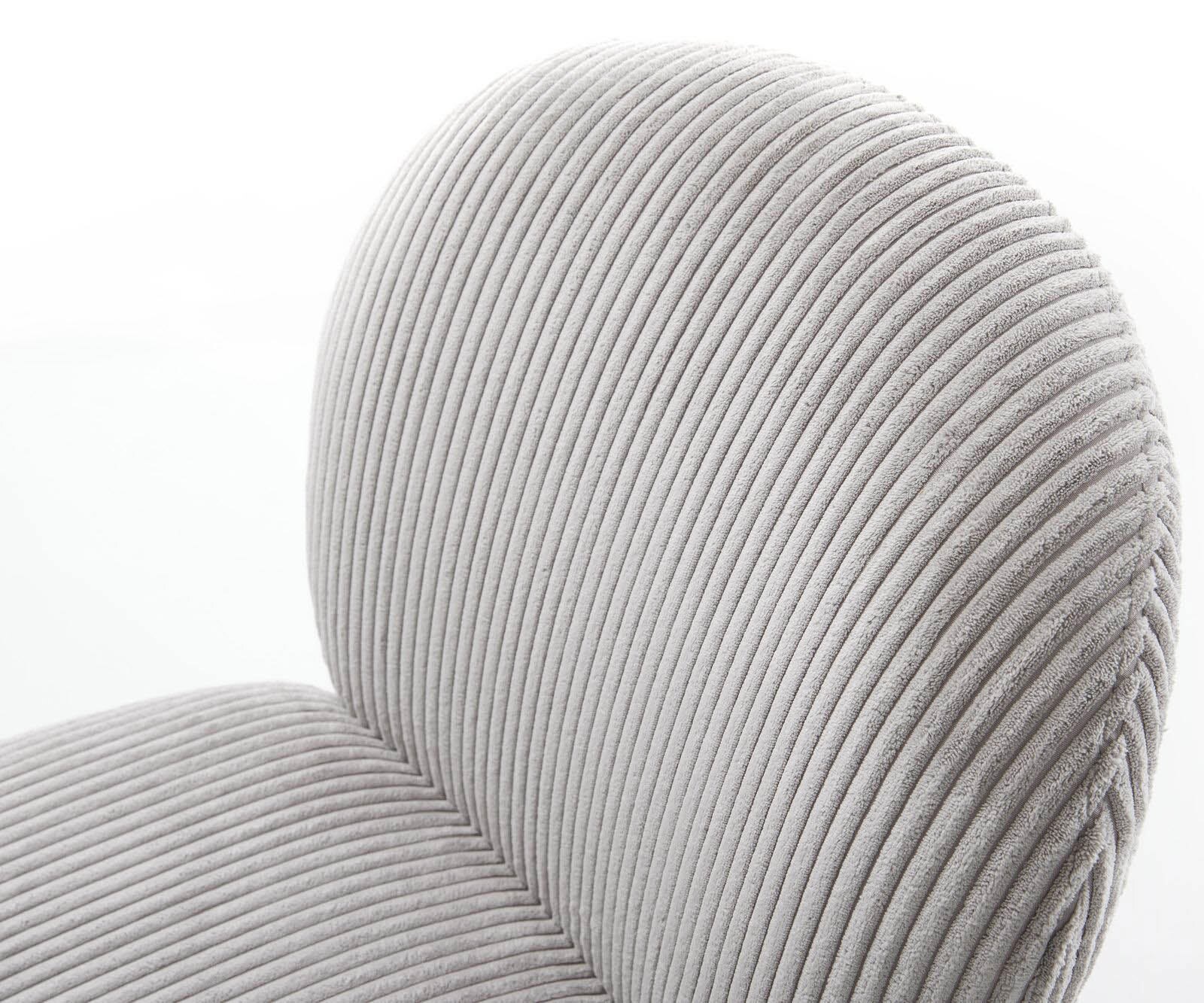 Cantilever Nube-Flex côtelé gris argenté pied cantilever plat aspect titane ressorts ensachés 4