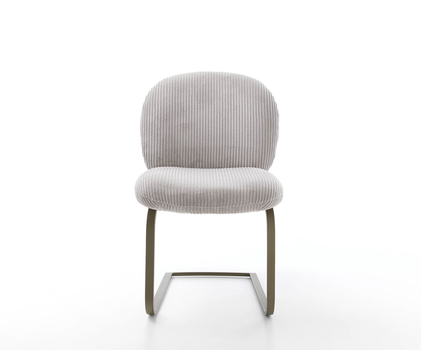 Cantilever Nube-Flex côtelé gris argenté pied cantilever plat aspect titane ressorts ensachés 2