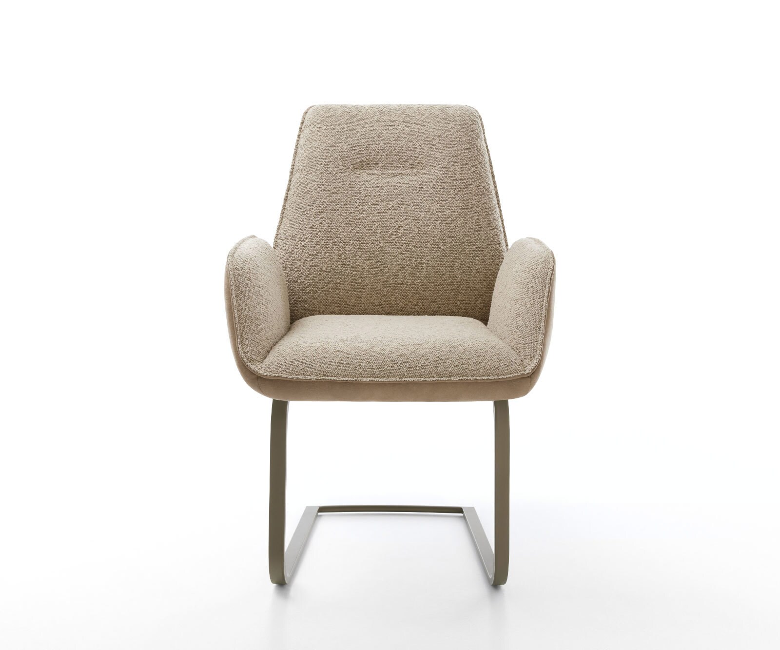 Cantilever Zoa-Flex tissu mixte couleur boue pied cantilever plat aspect titane ressorts ensachés 1