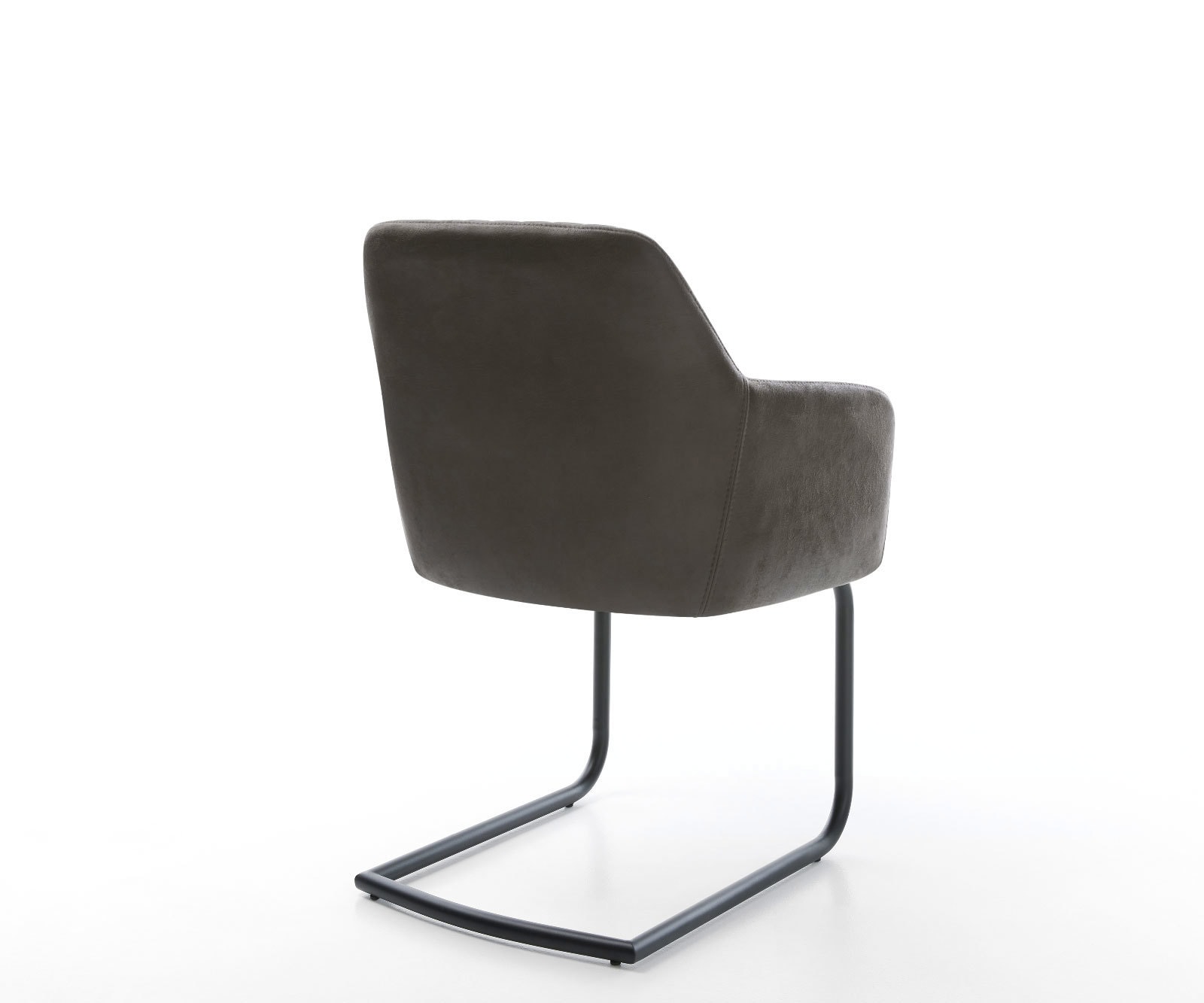 Cantilever Greg-Flex microvelours anthracite vintage pied cantilever rond noir ressorts ensachés 4 Cantilever Greg-Flex microvelours anthracite vintage pied cantilever rond noir ressorts ensachés 4