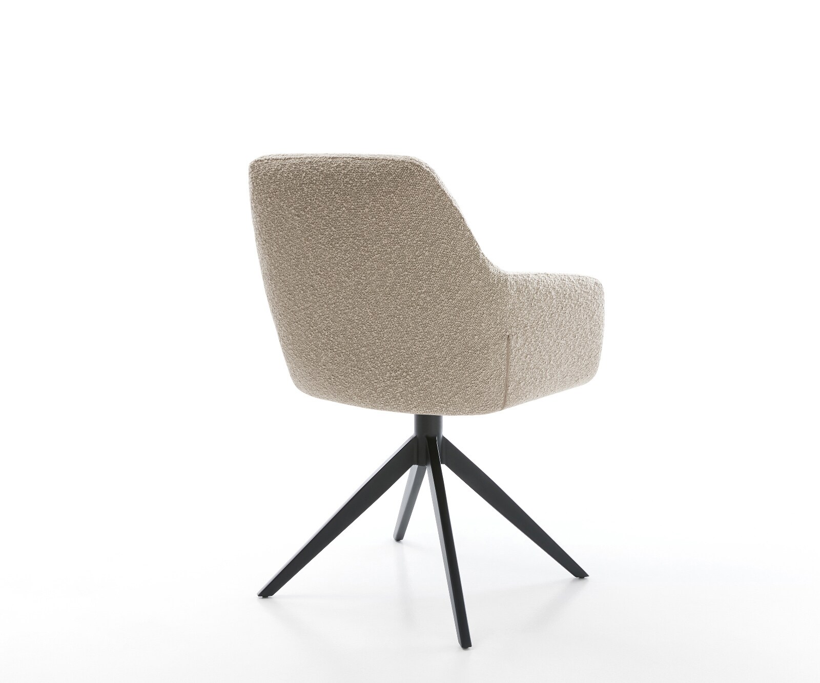 Chaise-pivotante Pejo-Flex bouclé boue pied croisé large noir pivotement sur 360° fonction bascule ressorts ensachés 4