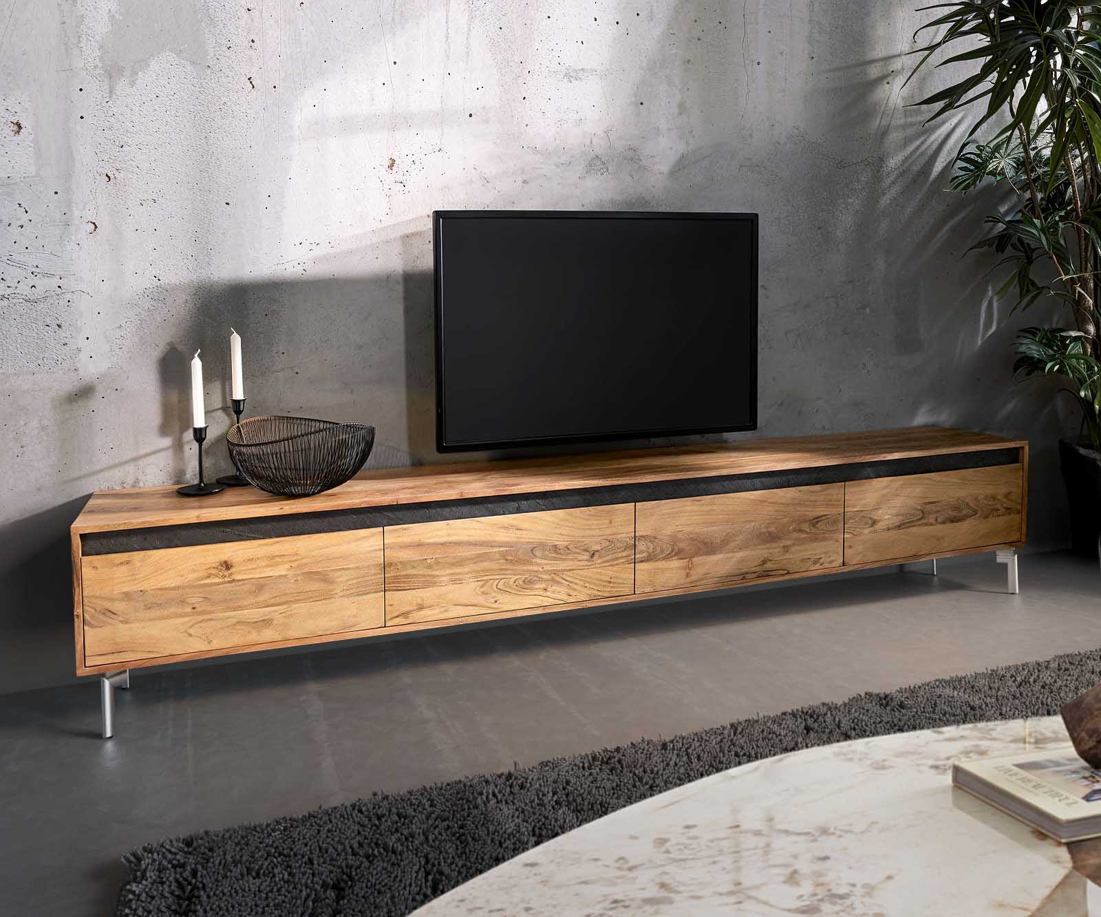 Meuble-TV Stonegrace massif ardoise 1