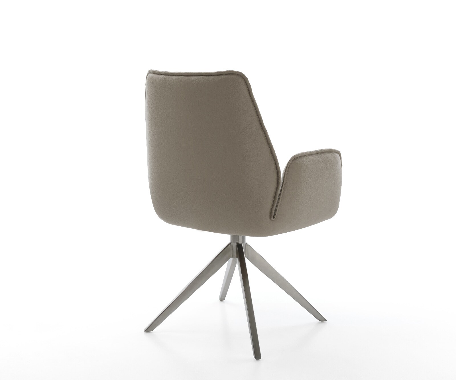 Chaise-pivotante Zoa-Flex cuir de vache couleur boue pied croisé large grafiete pivotement sur 360° fonction bascule 5
