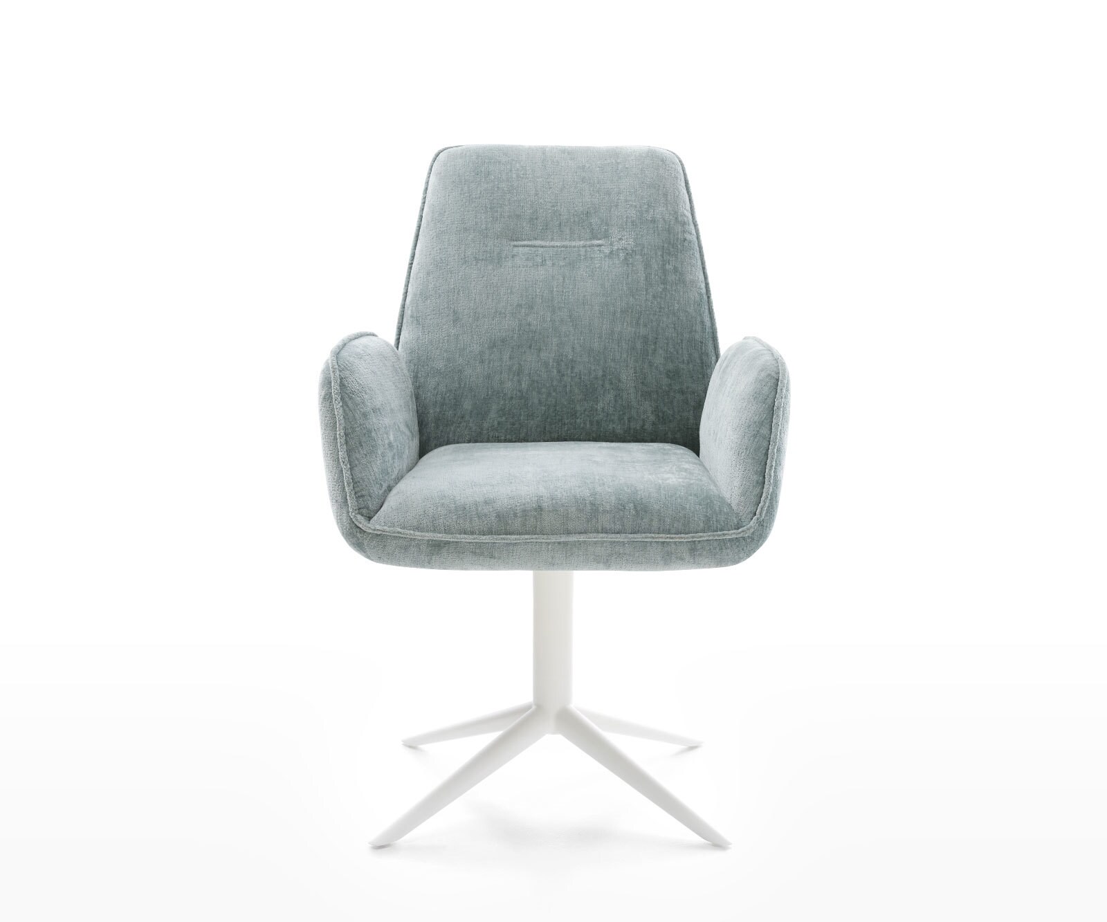 Chaise-pivotante Zoa-Flex chenille bleu pastel pied de chaise 4 branches blanc pivotement sur 360° fonction bascule ressorts ensachés 1 Chaise-pivotante Zoa-Flex chenille bleu pastel pied de chaise 4 branches blanc pivotement sur 360° fonction bascule ressorts ensachés 1