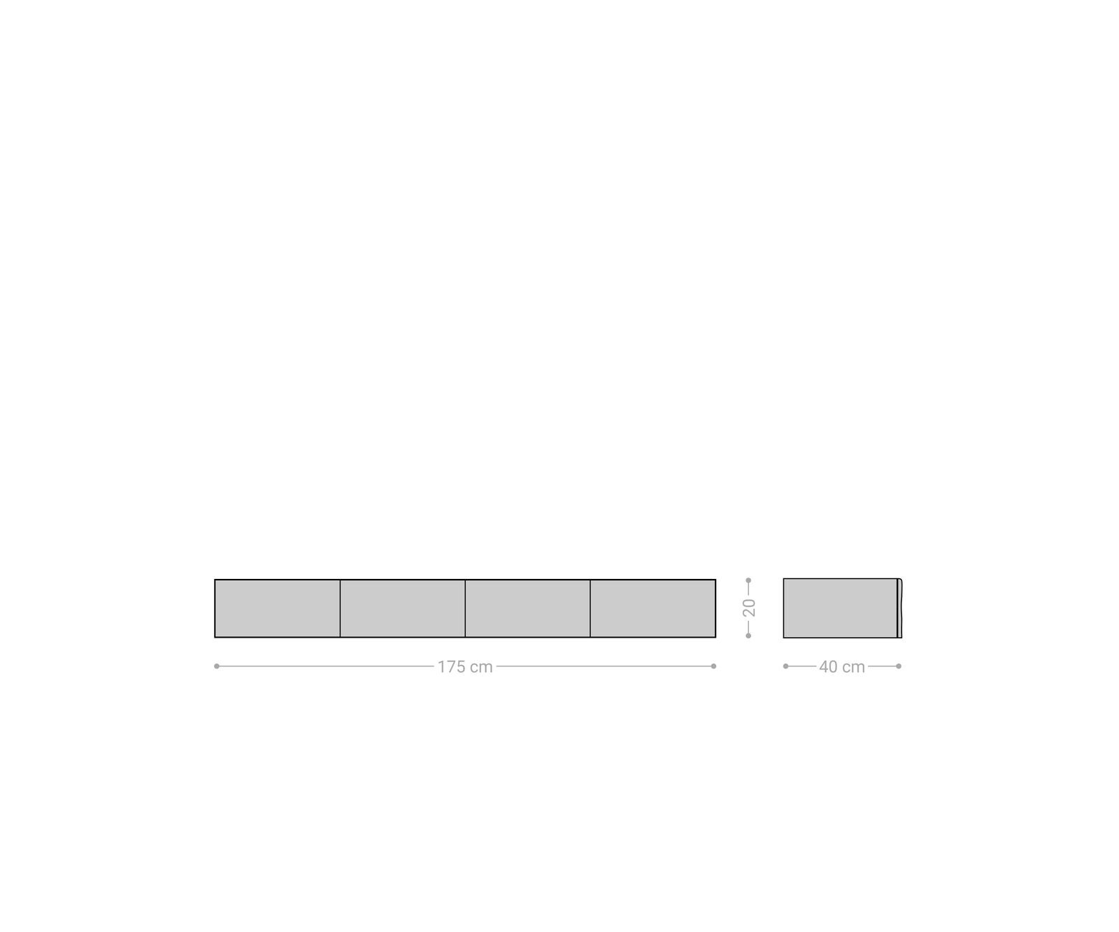 Meuble-TV New Live-Edge 175 cm acacia naturel 4 portes flottantes 8