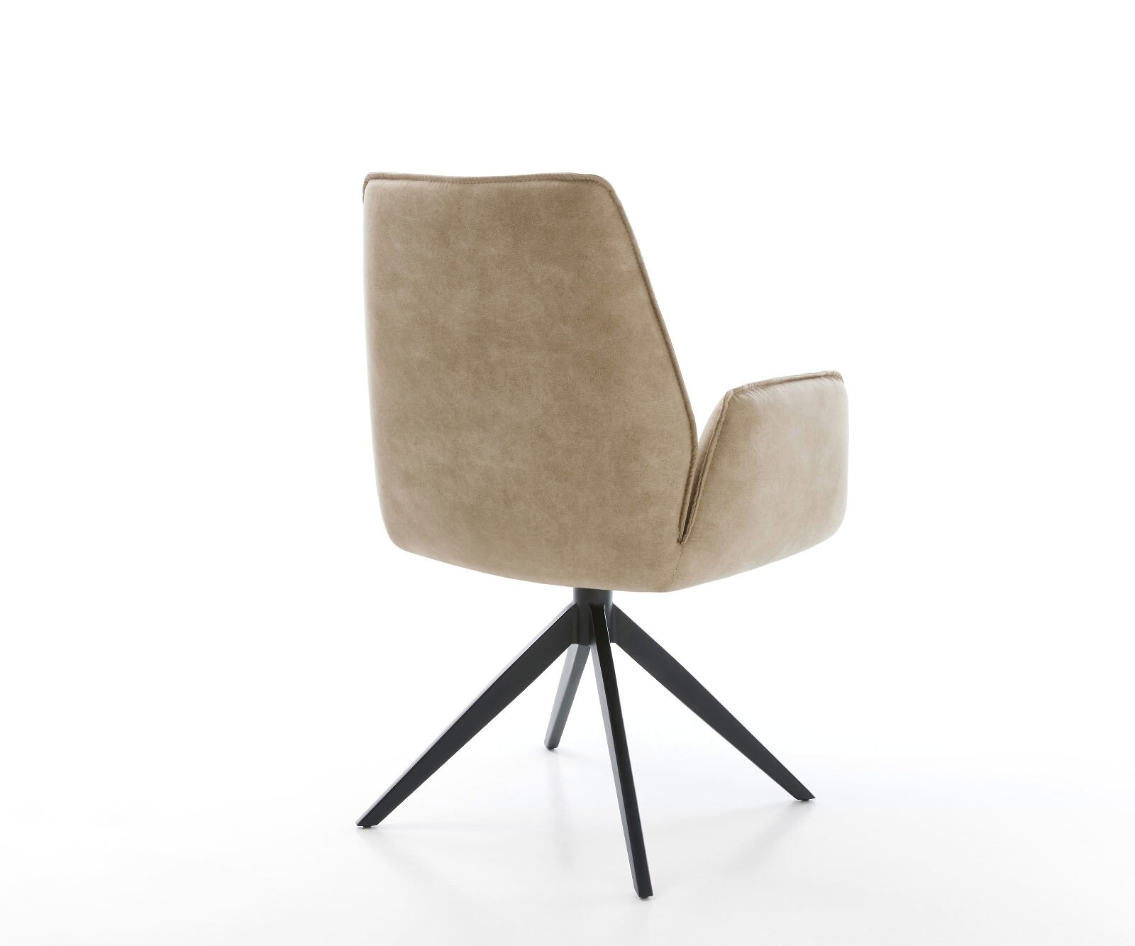 Chaise-pivotante Zoa-Flex microvelours beige vintage pied croisé large noir pivotement sur 360° fonction bascule ressorts ensachés 4 Chaise-pivotante Zoa-Flex microvelours beige vintage pied croisé large noir pivotement sur 360° fonction bascule ressorts ensachés 4