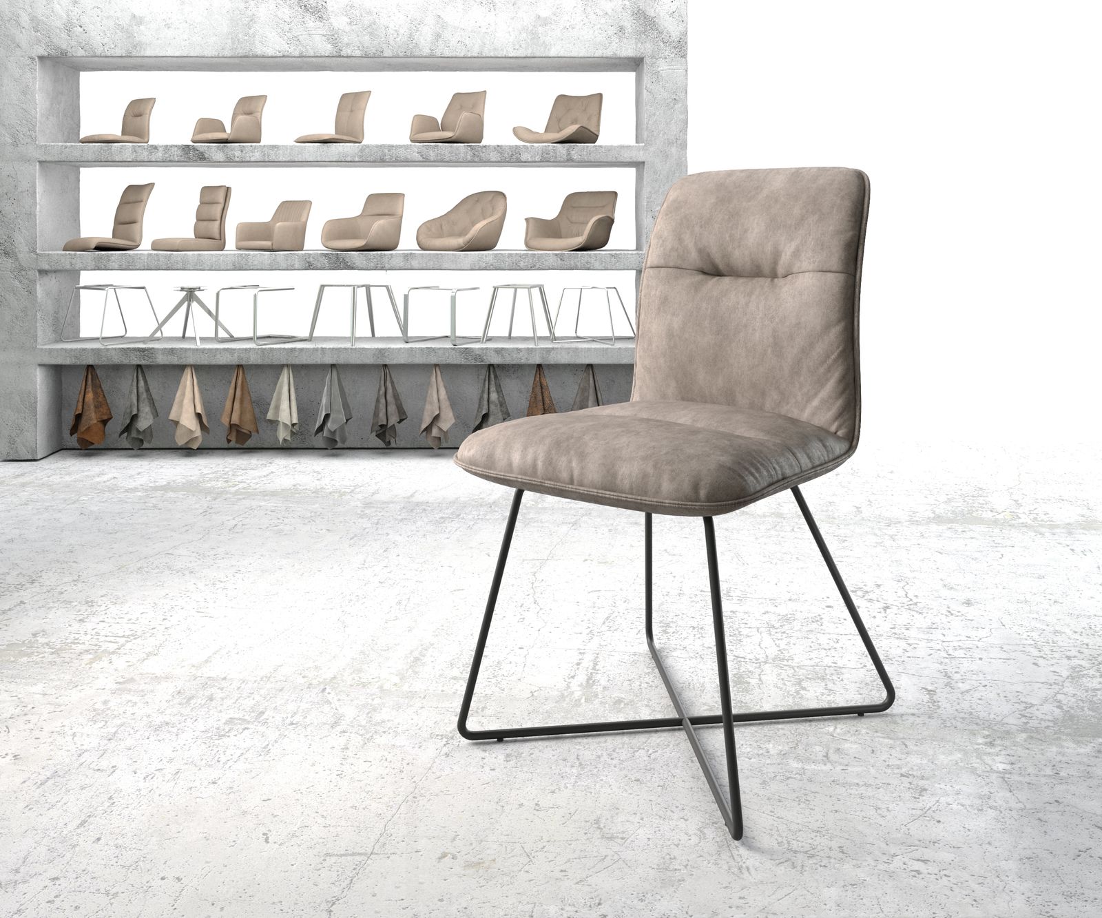 Chaise-de-salle-à-manger Vinjo-Flex Chaise rembourrée 3