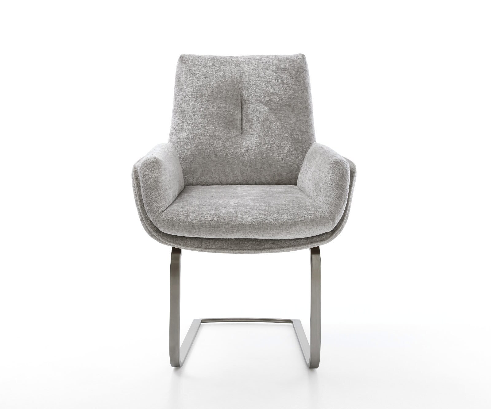 Cantilever Clea-Flex chenille gris argenté pied cantilever plat grafiete 2
