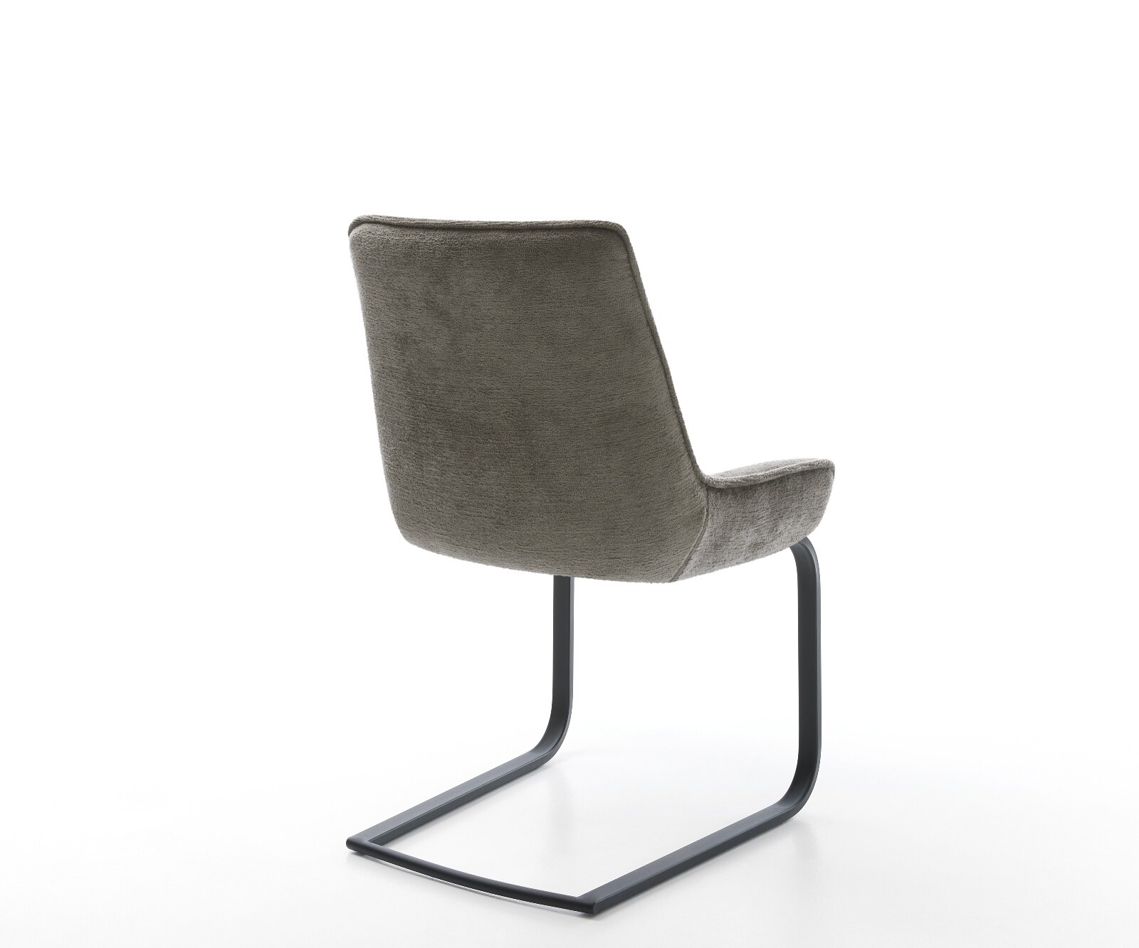 Cantilever Taimi-Flex bouclé doux couleur boue pied cantilever plat noir 5