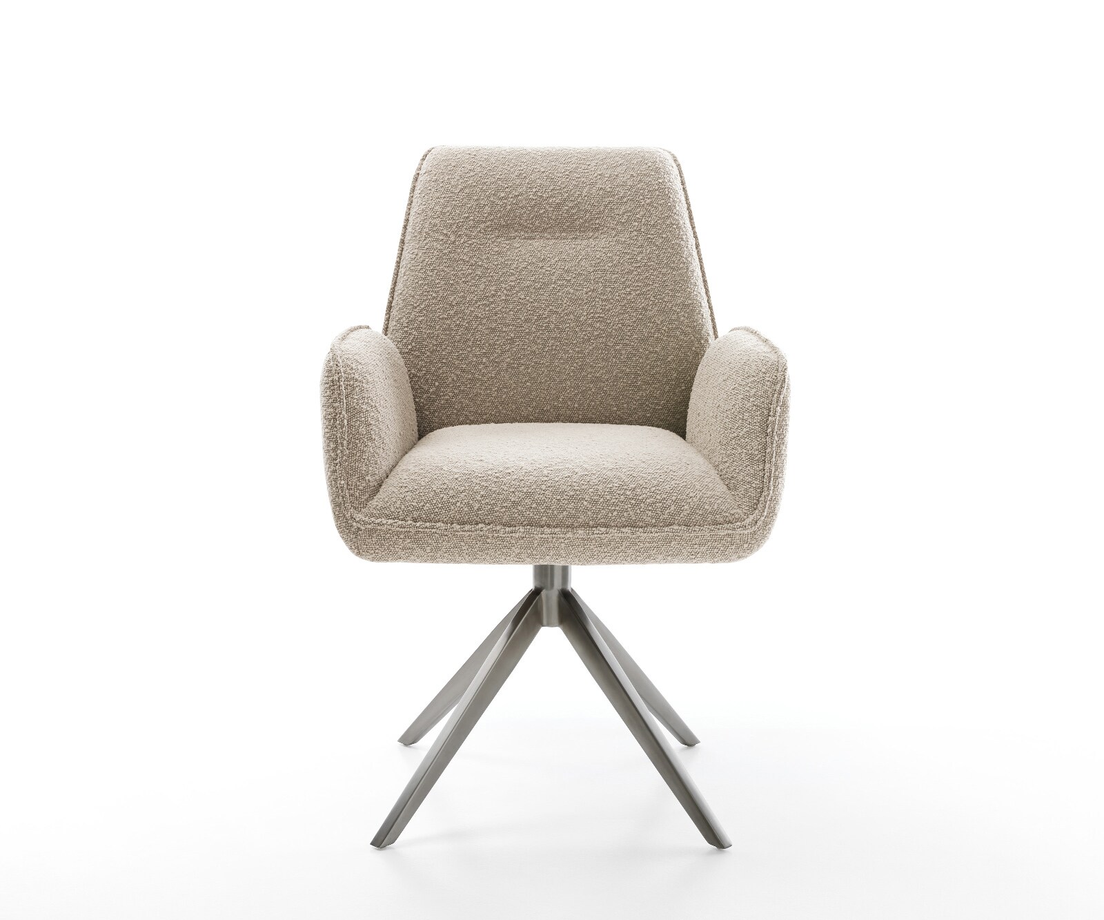 Chaise-pivotante Zoa-Flex bouclé boue pied croisé large grafiete pivotement sur 360° fonction bascule ressorts ensachés 1