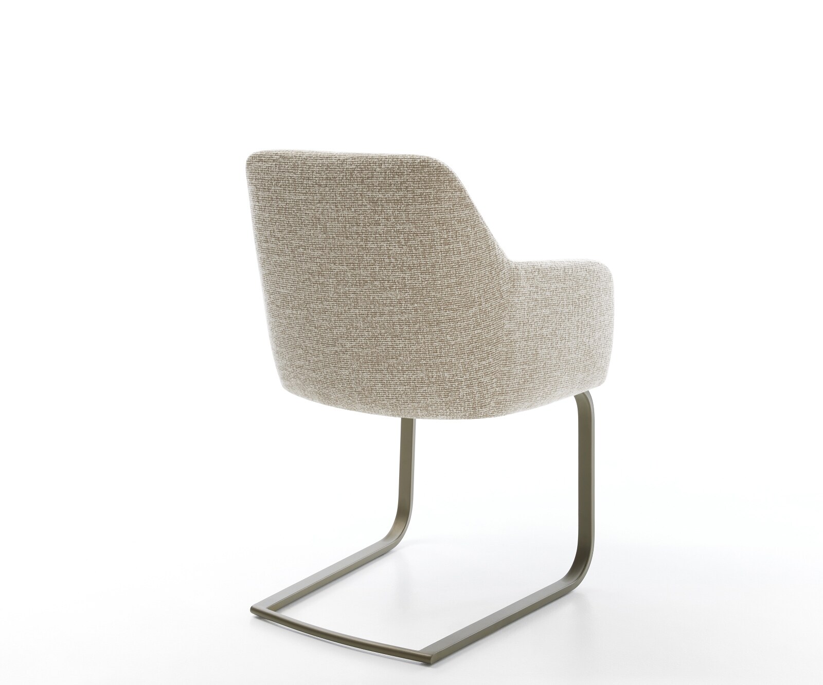 Cantilever Greg-Flex tissu tissé doux beige pied cantilever plat aspect titane resorts ensachés 5