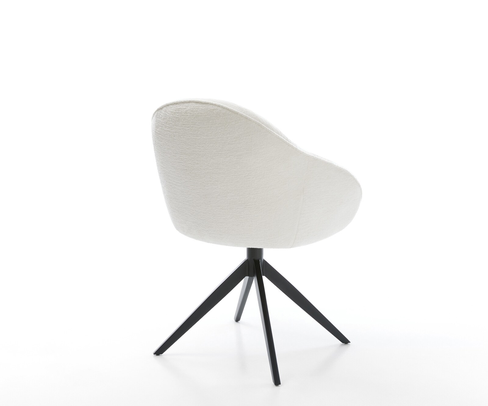 Chaise-pivotante Gaio-Flex bouclé doux beige pied croisé large noir pivotement sur 360° fonction bascule 5