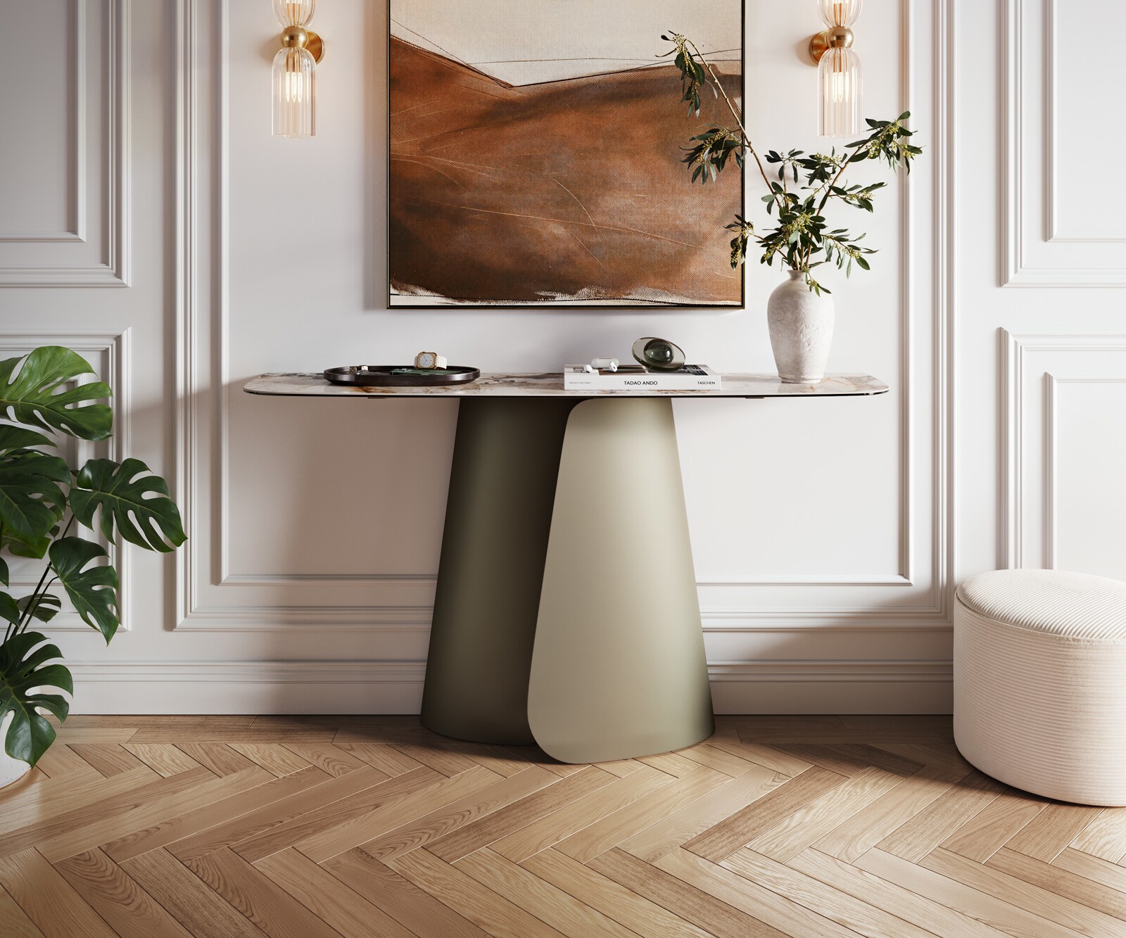 Console Edge céramique forme bateau