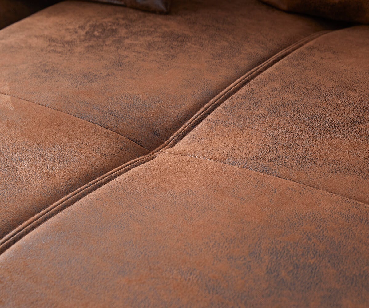 Canapé-d'angle Violetta 300 x 220 cm similicuir marron Recamière variable 4 Canapé-d'angle Violetta 300 x 220 cm similicuir marron Recamière variable 4