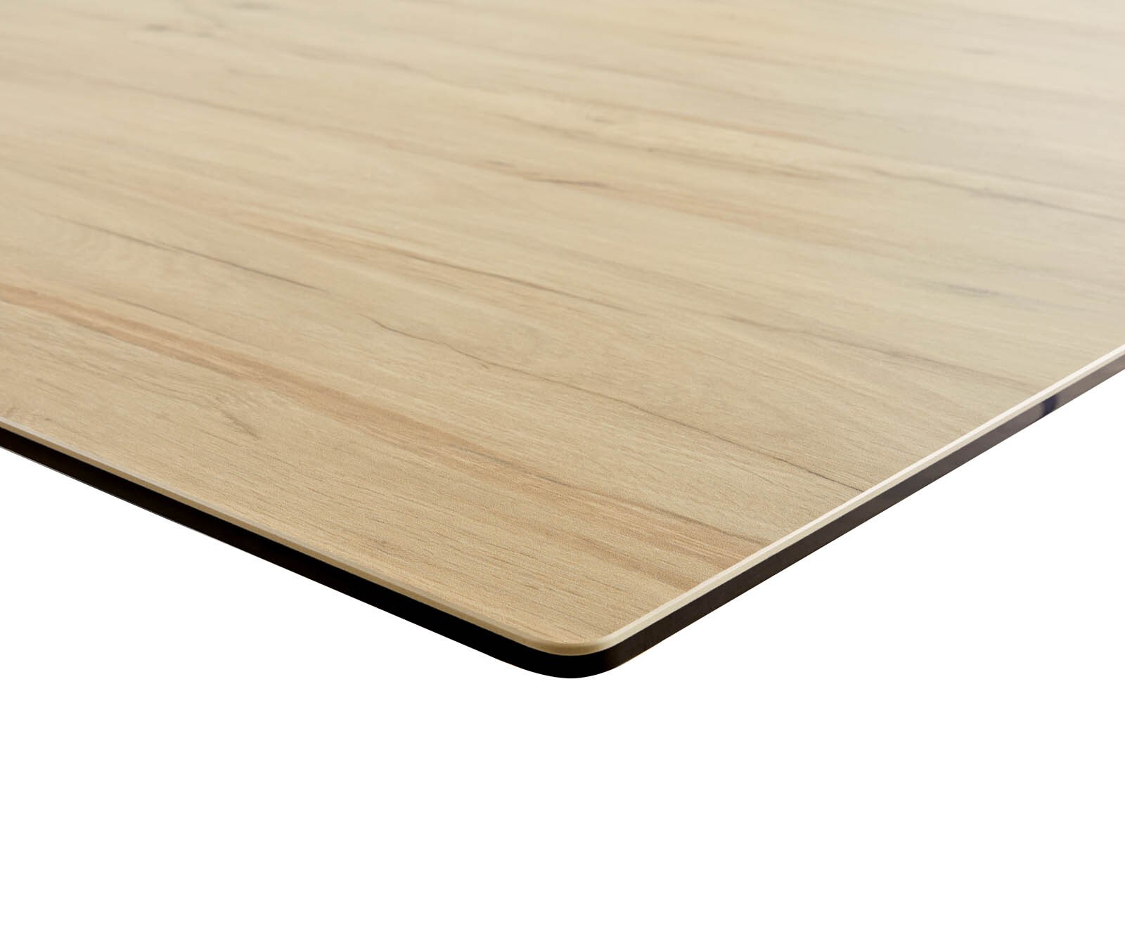 Table à manger Edge 200-300x100 céramique Laminam® Sabbia couleur chêne cadre croisé rectangulaire noir extensible 6