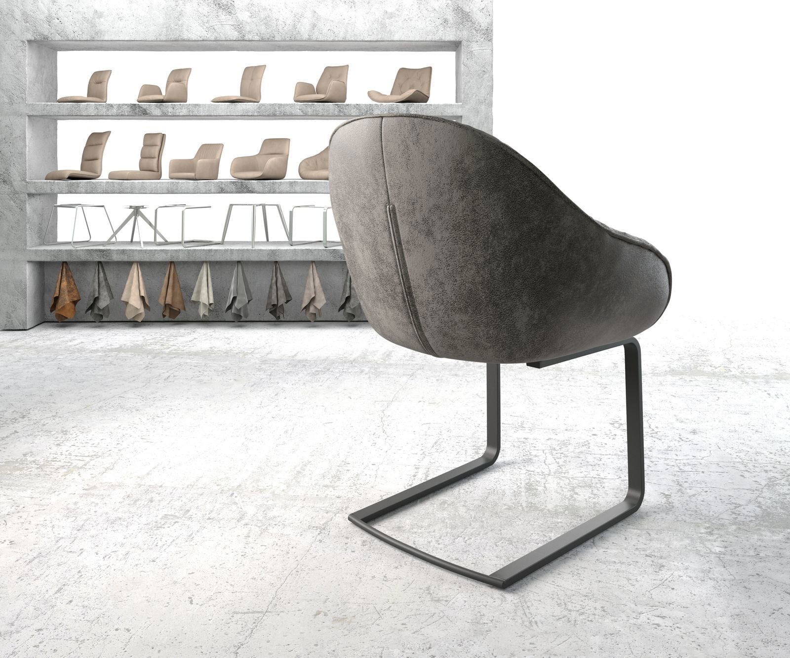 Cantilever Gaio-Flex gris antique cantilever plat noir 3 Cantilever Gaio-Flex gris antique cantilever plat noir 3